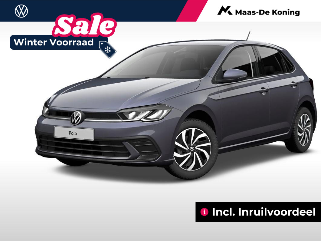 Volkswagen Polo Life Edition 1.0 TSI 95 pk 5 versn. Hand · Achteruitrijcamera · Bluetooth telefoonvoorbereiding · Incl. inruilvoordeel ·