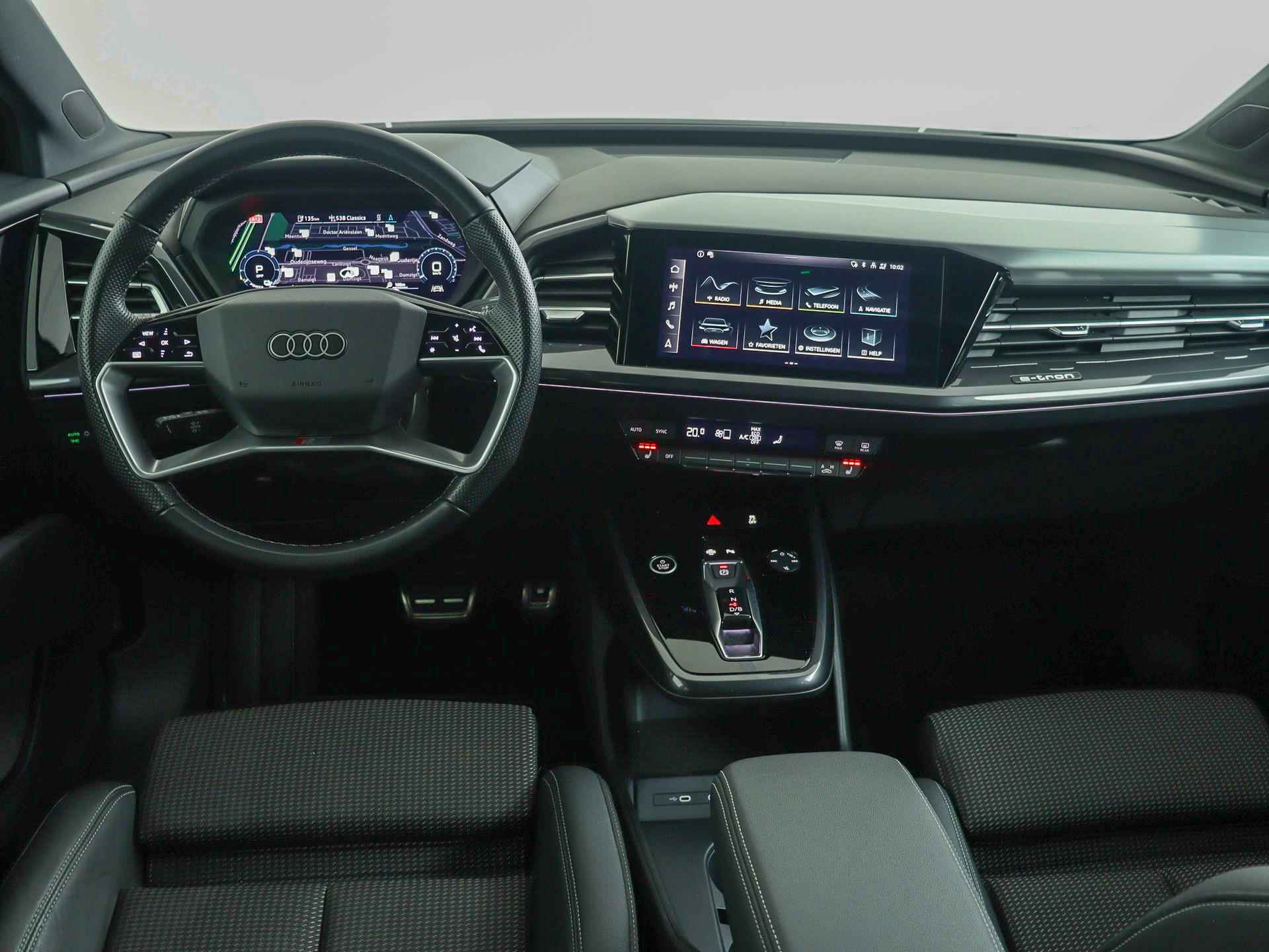 Audi Q4 e-tron 40 Launch edition S Competition 77 kWh 204 PK | S-Line | Sportstoelen | Warmtepomp | Stoelverwarming | Optiek Zwart | - 4/51