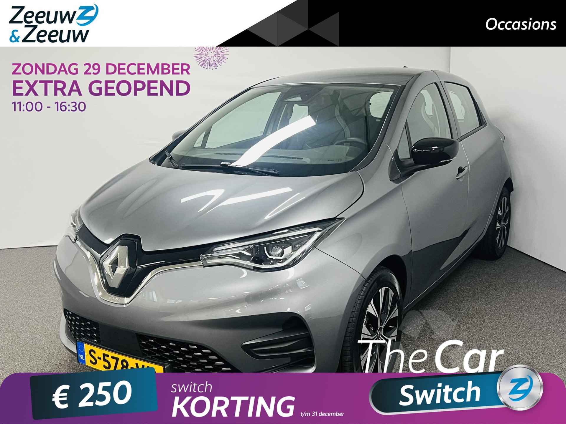 Renault ZOE R135 Evolution 52 kWh Automaat airco parkeersensoren navi apple carplay android auto zeer weinig km BTW auto. - 1/16