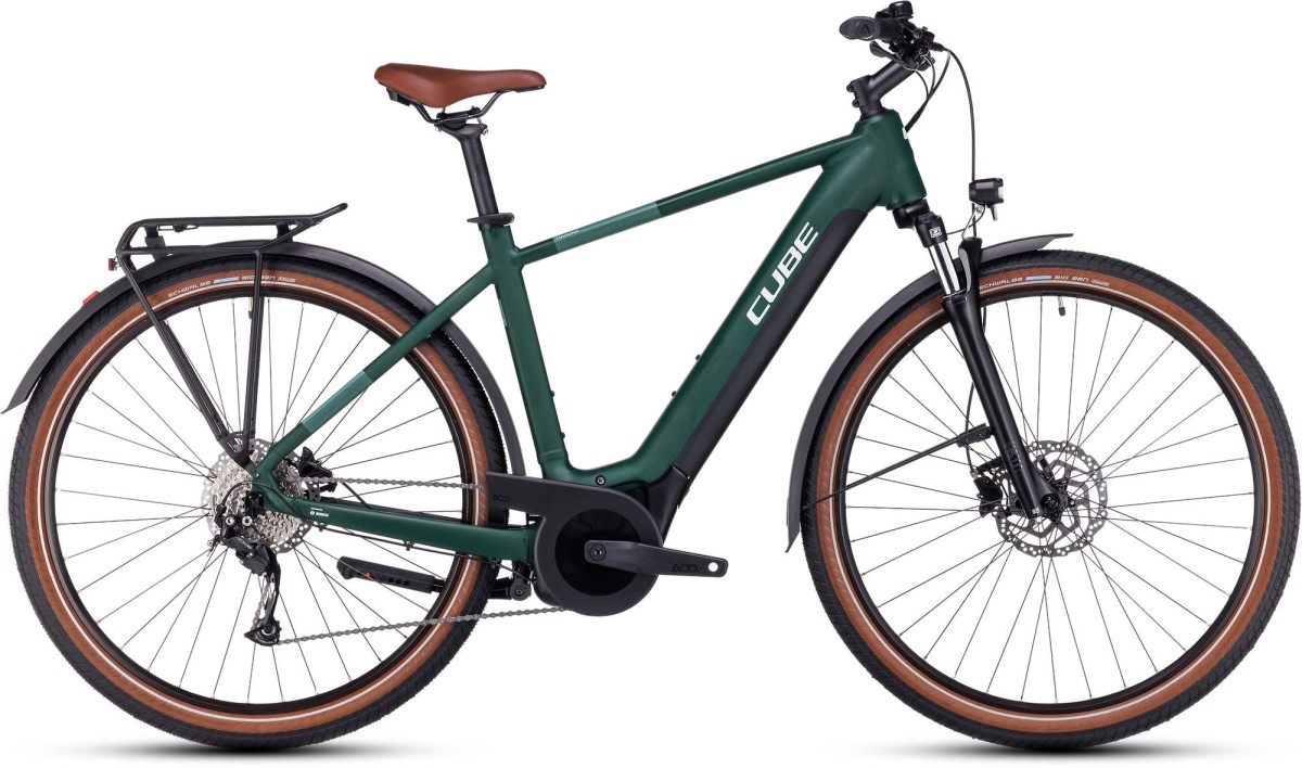 CUBE TOURING HYBRID Heren Darkgreen/green L 58cm L 2023