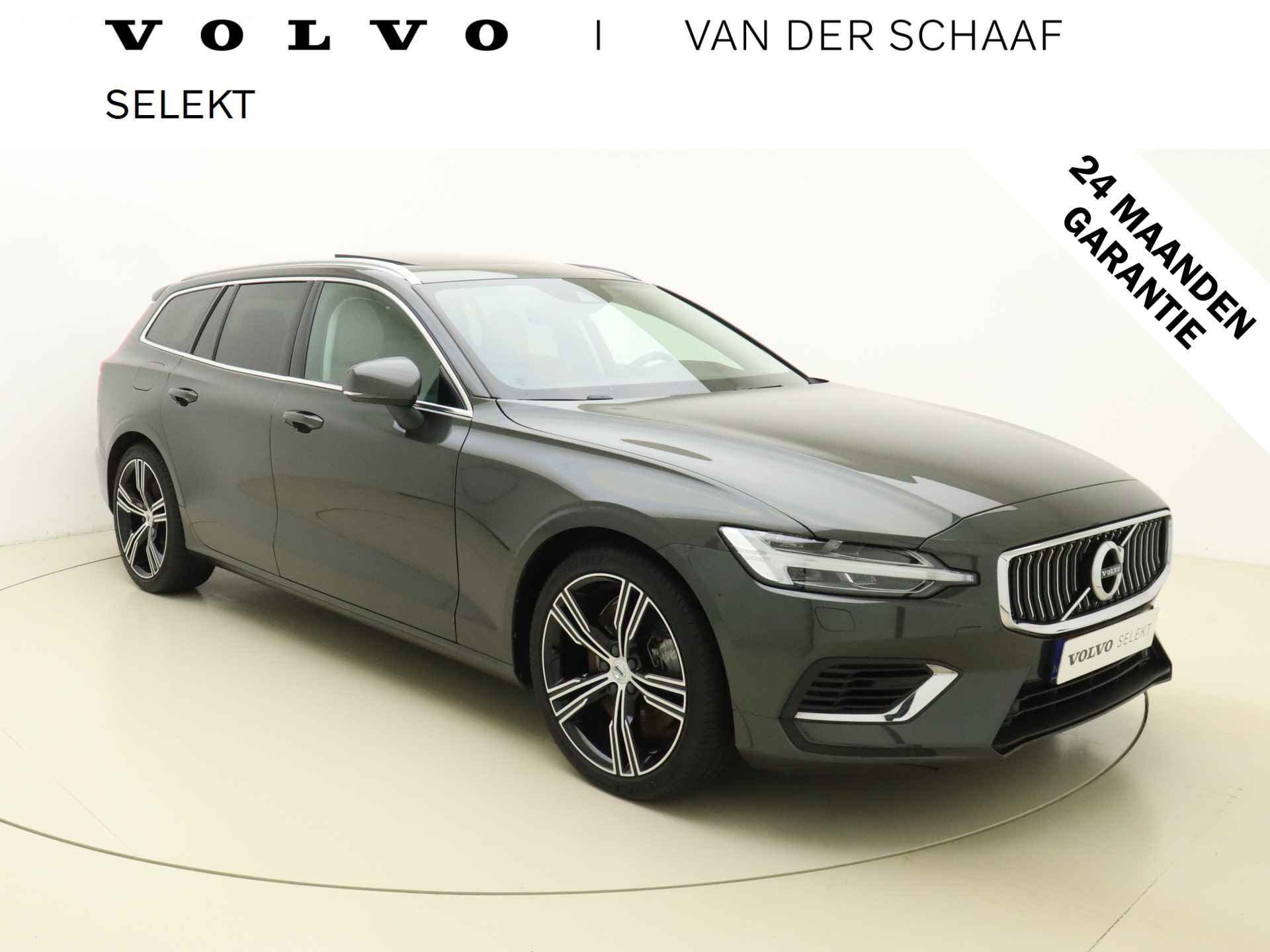 Volvo V60 T6 340pk Recharge AWD Inscription / Elektr. Stoelen / 19'' / Panoramadak / Trekhaak / Full-LED / PDC + Camera / ACC / Stoel + Stuurw. Verwarming / DAB / - 1/45