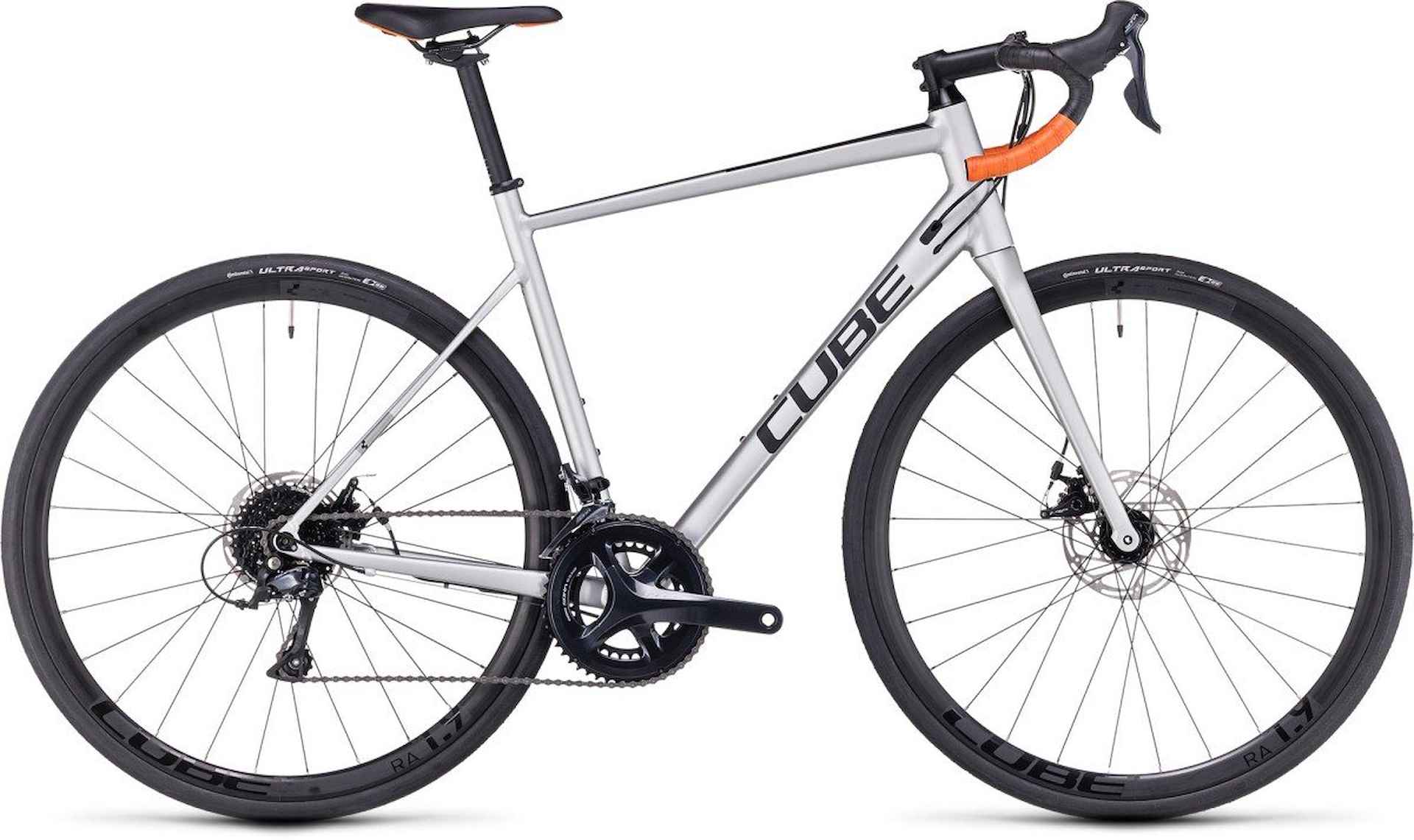 CUBE ATTAIN PRO SILVER/ORANGE 2023 HEREN Silver/orange 53cm 2023