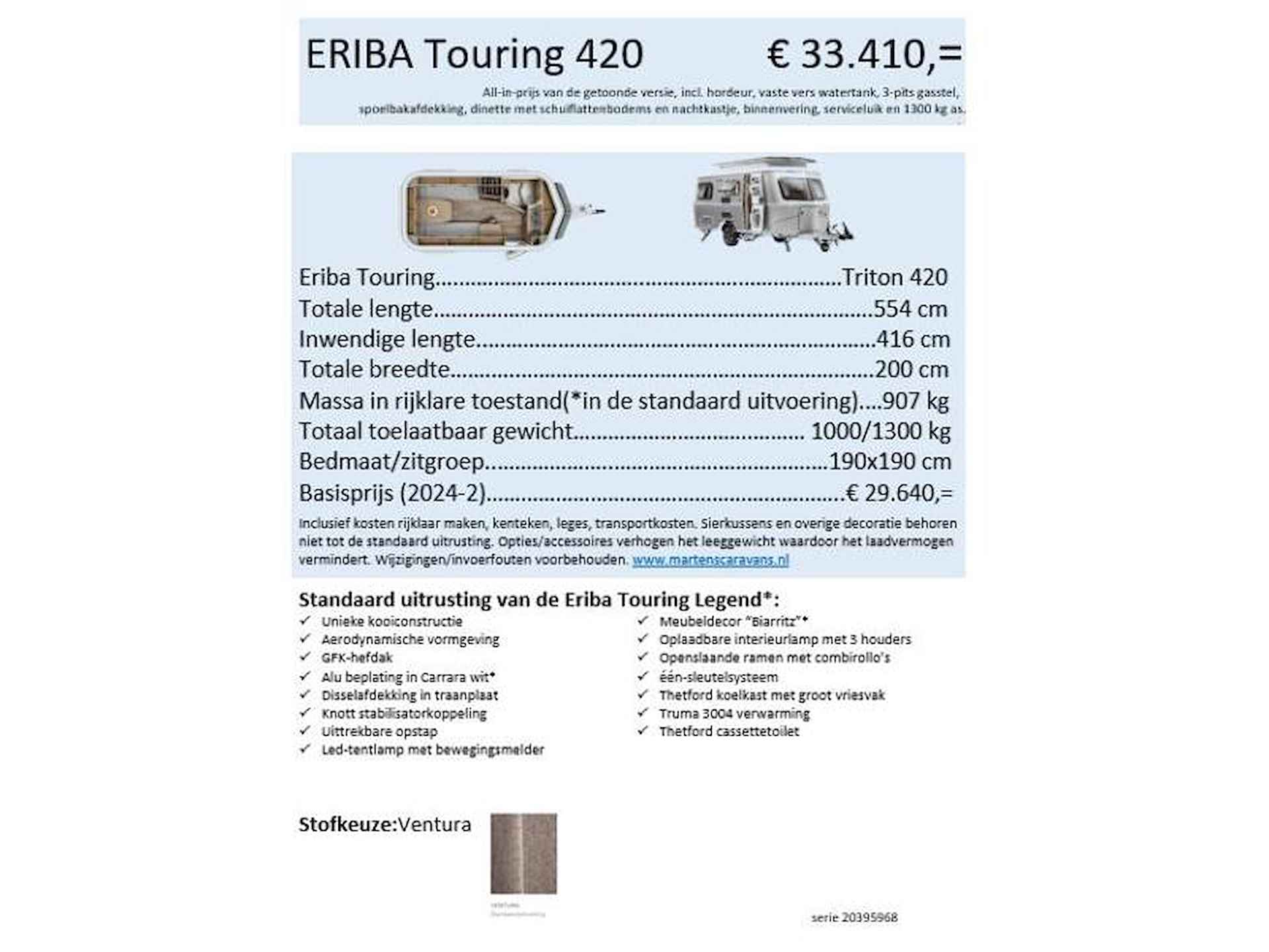 Eriba Touring 420 2x1 schuiflattenbode - 19/19