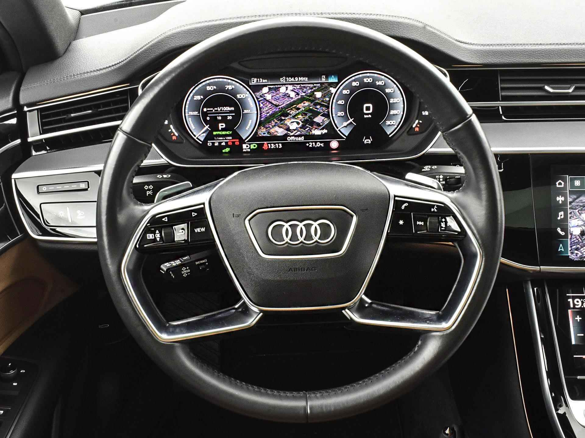 Audi A8 60 TFSIe 449pk Tiptronic Quattro Lang Pro Line | Luchtvering | Servosluiting | Panoramadak | Keyless | Elek. Stoelen | Alarm | 19'' Inch | - 20/37