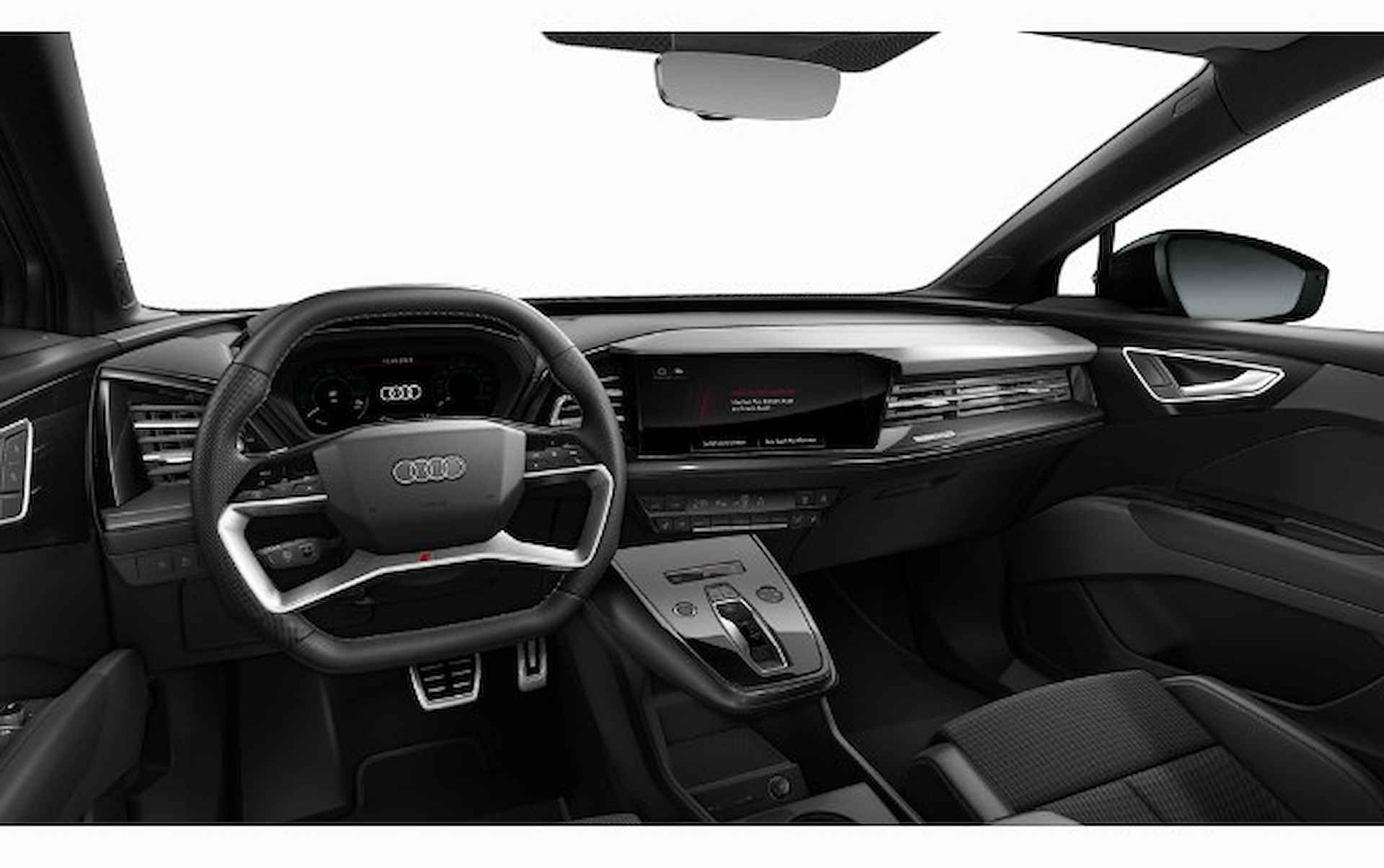 Audi Q4 e-tron S Edition E-Tron | 45 210kW/286pk | 82Kwh, uw voordeel is € 3.341,- | Comfort pakket | Matrix LED koplampen | Panorama dak | Verwacht week 22 - 2/2