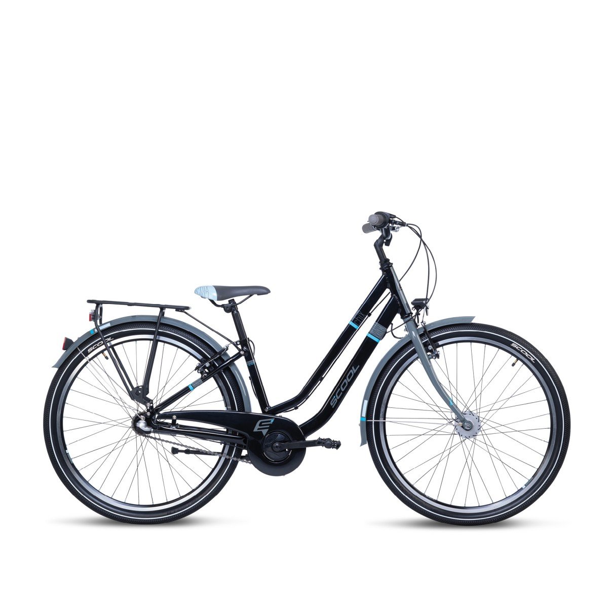 Scool chiX twin 26 Inch 3-Speed Meisjes Black/Blue 36cm 2025