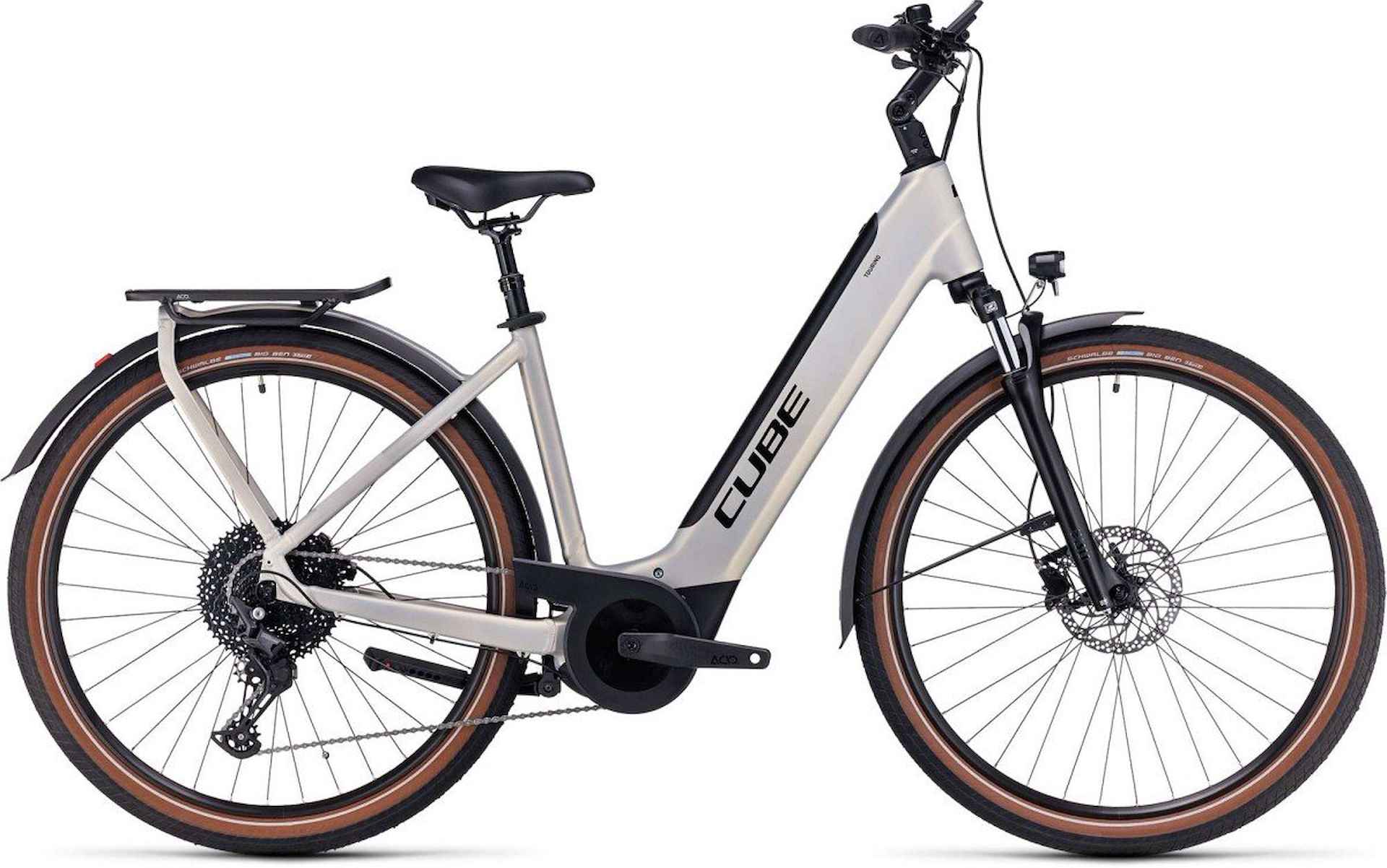 CUBE TOURING HYBRID Lageinstap Pearlysilver/black EEXS 46cm EEXS 2023 - 1/1