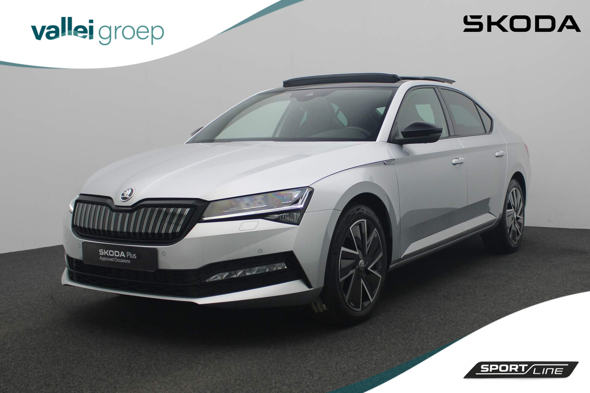 Skoda Superb 1.4 TSI 218PK DSG iV PHEV Sportline Business | Pano | Matrix LED | Elektr. voorstoelen met geheugen | 360 camera | Navi | Keyless | ACC | 18 inch