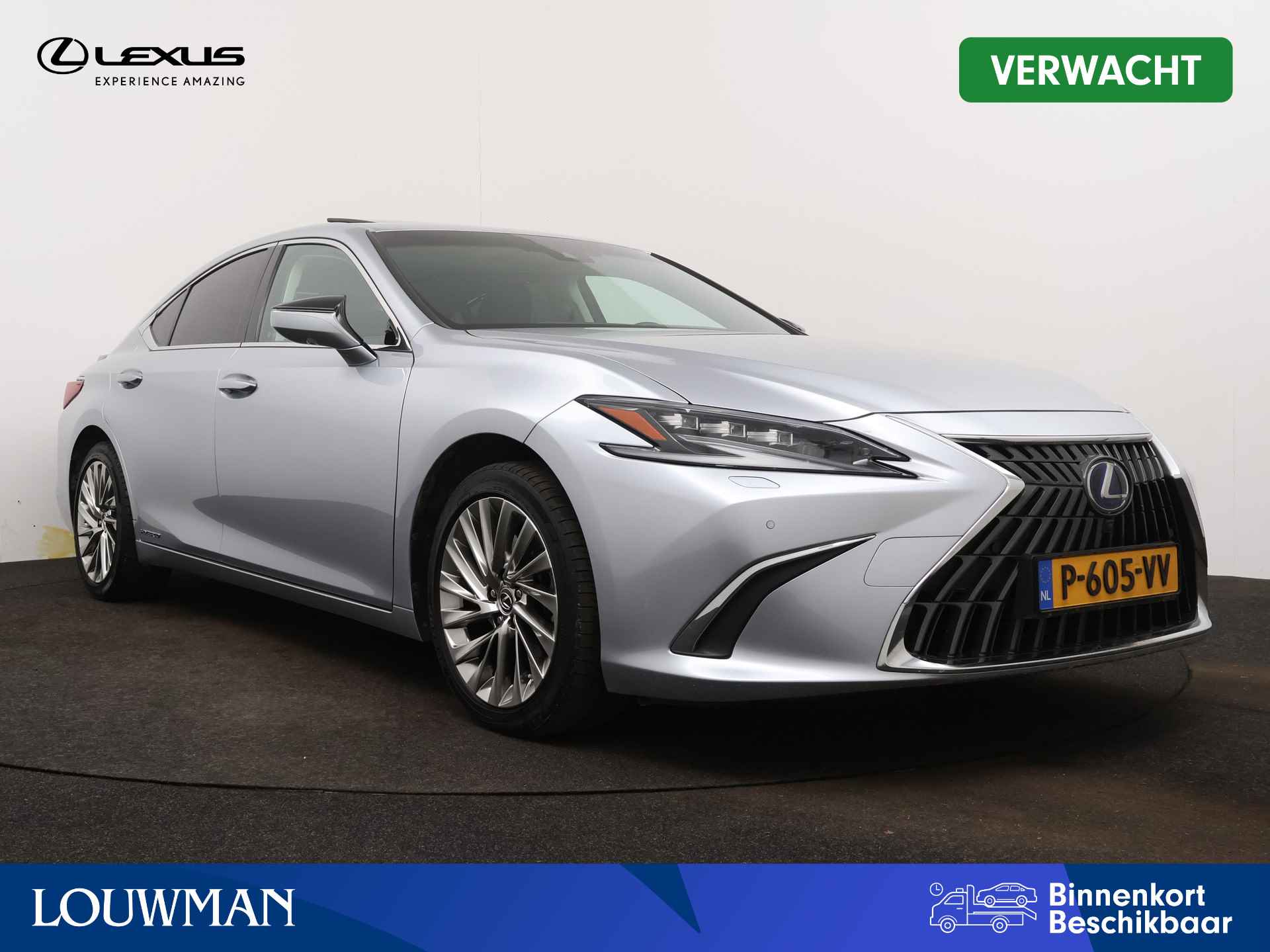 Lexus ES 300h President Line | Mark Levinson Audio | 360 Camera | Navigatie | Dodehoek Ass. | Stoel en stuurwiel verwarmd | LM velgen | Elektrisch schuif-/kanteldak |