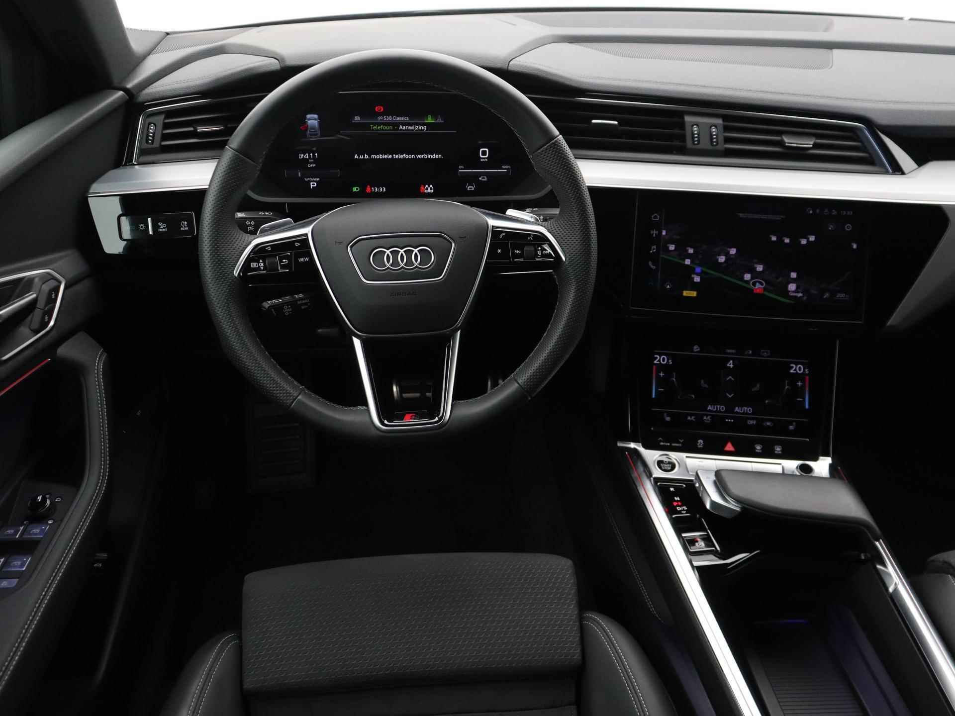 Audi Q8 Sportback e-tron 55 quattro S Edition 115 kWh | Navigatie | Luchtvering | 21"| Carplay | LED | Camera | Stoelverwarming | - 10/38