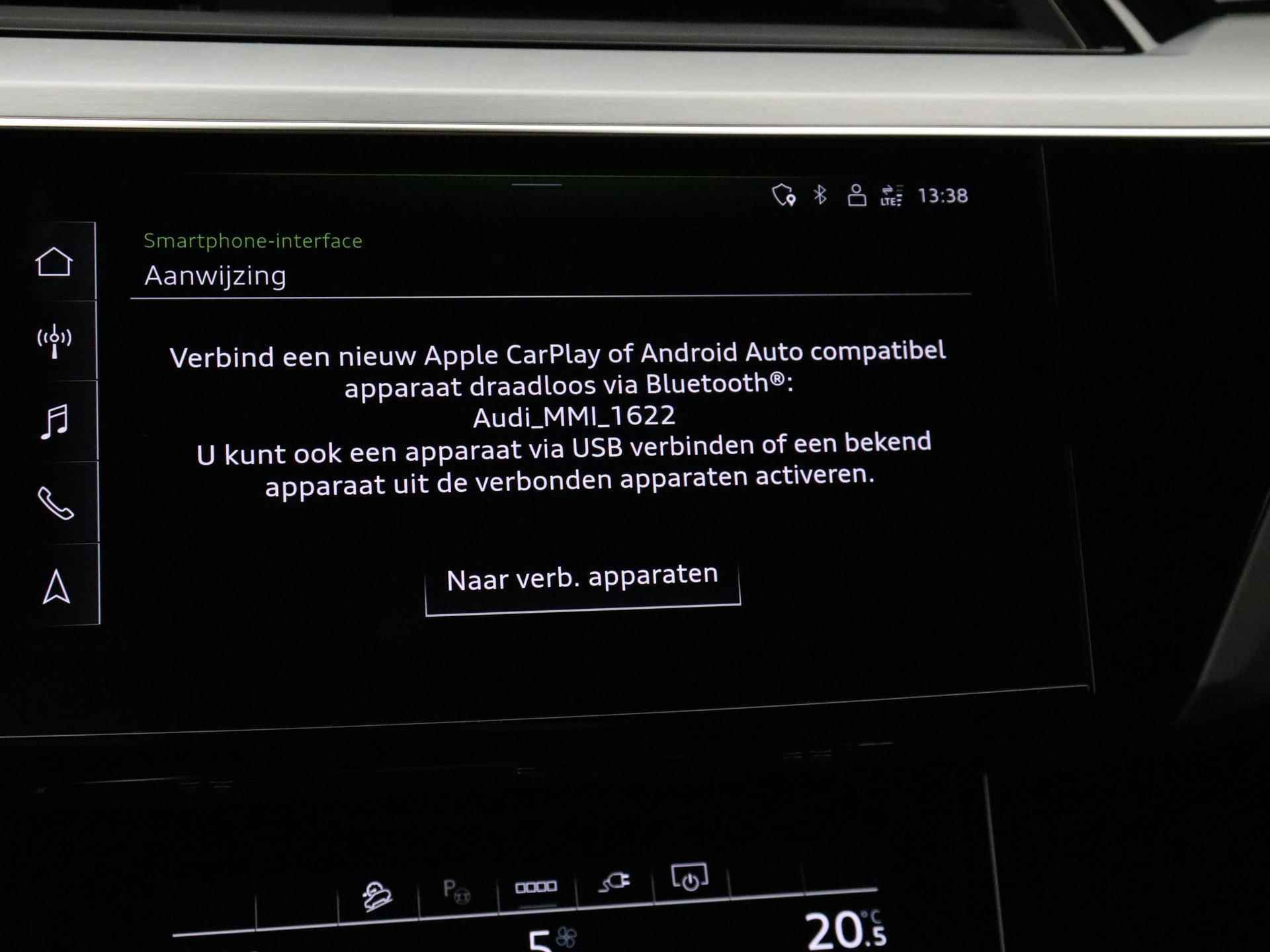 Audi Q8 Sportback e-tron 55 quattro S Edition 115 kWh | Navigatie | Luchtvering | 21"| Carplay | LED | Camera | Stoelverwarming | - 27/38