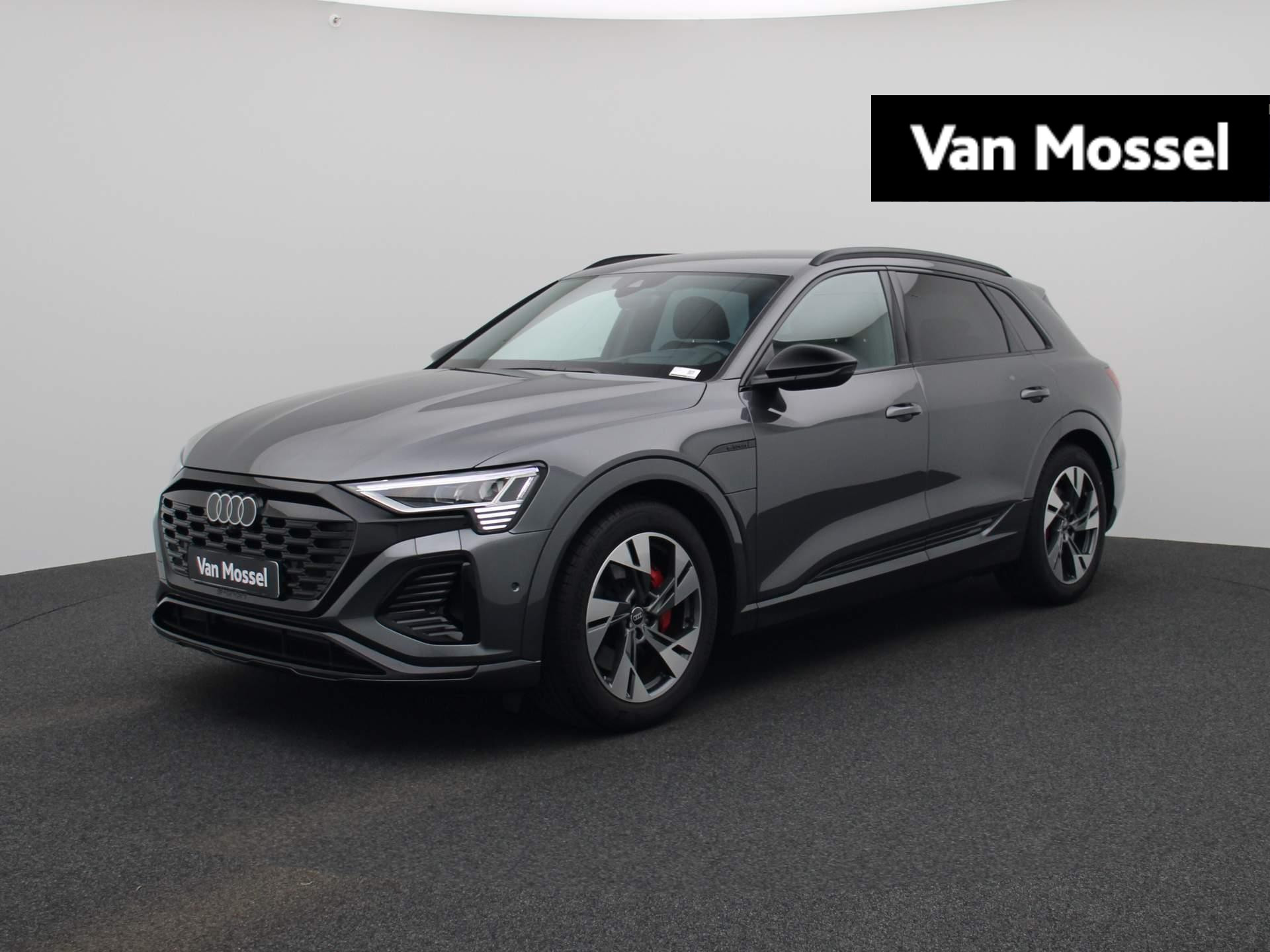 Audi Q8 e-tron 50 quattro S Edition 95 kWh 340 PK | Automaat | Navigatie Plus | Camera | 4-Zone Climate Control | Head-up display | Privacy glass | Stoelverwarming | Adaptive Cruise control | Parkeersensoren | Apple Carplay | Android Auto | LED Matrix | Fabrieksgarantie tot 2028 |