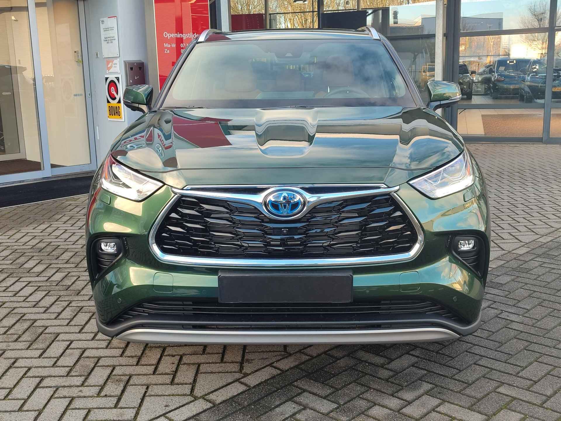 Toyota Highlander 2.5 AWD Hybrid Premium NIEUW DIRECT RIJDEN PANODAK LEER STOELVERW/KOELING JBL-AUDIO 360-CAMERA HEAD-UP NAVI 20' LM-VELGEN LEER - 48/50