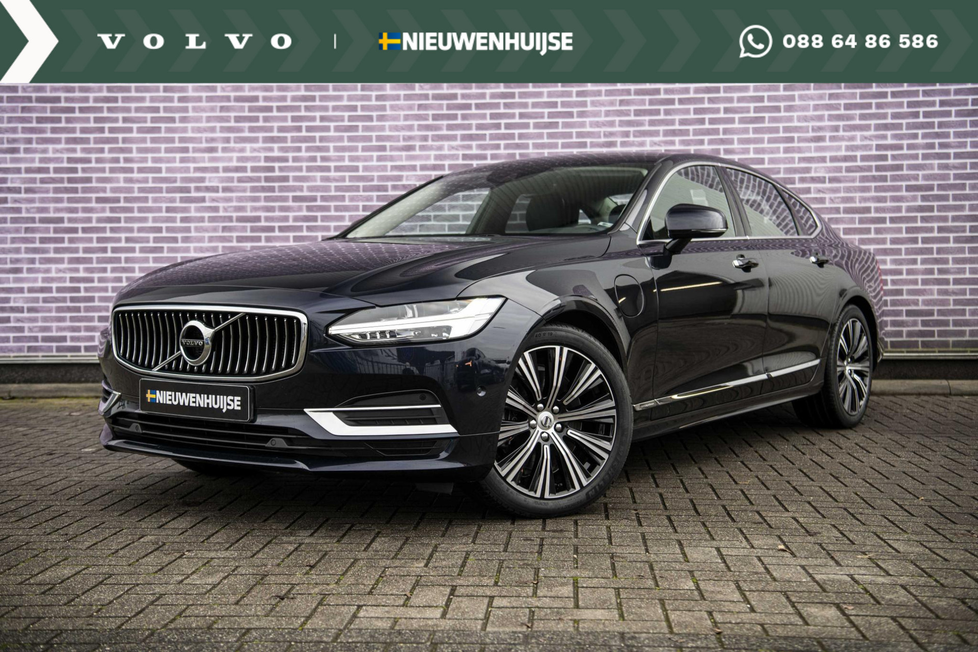 Volvo S90 T8 Recharge AWD Inscription Plus | Voorstoelen met massage en ventilatie | Parkeerverwarming | Park Assist Pilot | Stoel/stuur/achterbankverwarming | Adaptive cruise | Voorruitverwarming | DAB+