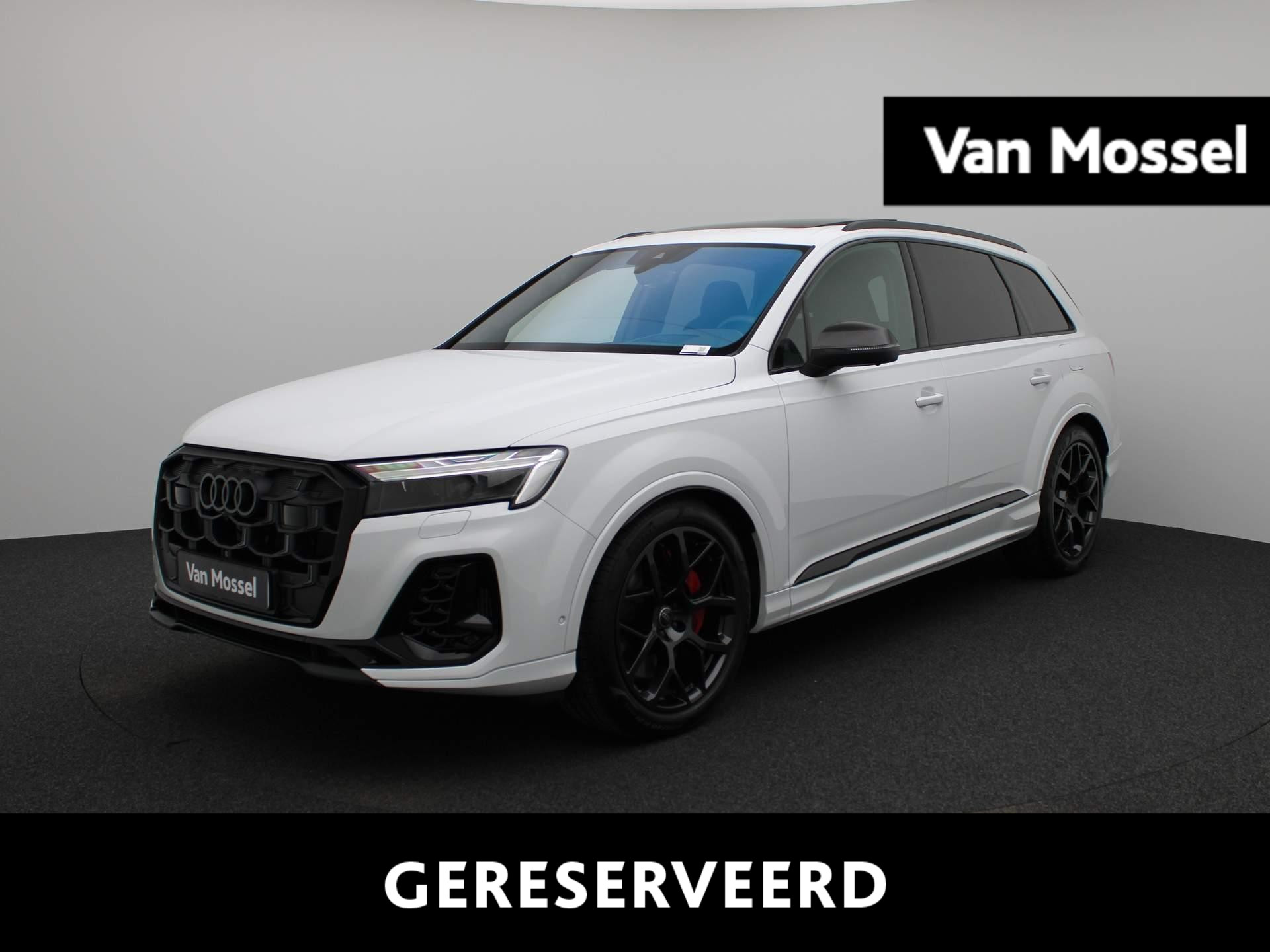 Audi Q7 60 TFSI e quattro Pro Line S Competition 490 PK | S-line | Automaat | Navigatie | 360 Camera | Trekhaak | Softclose | Head-up display | Adaptive Cruise Control | B&O Sound | Stoelverwarming | Virtual Cockpit | HD LED Matrix | Lichtmetalen velgen | Privacy glass |