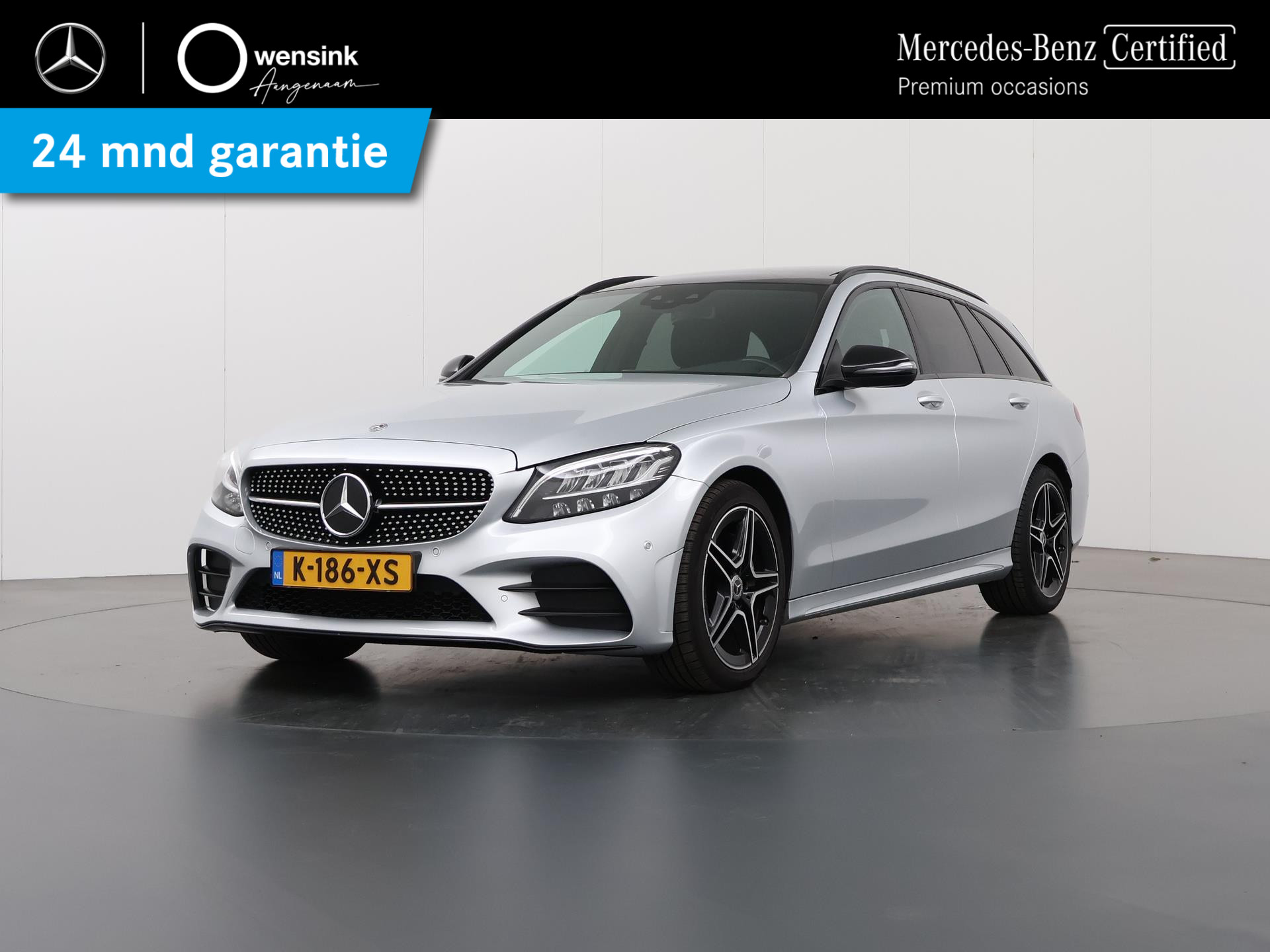 Mercedes-Benz C-klasse Estate 180 Business Solution AMG | Panoramadak | Dodehoekassistent | Elektr. achterklep | digitaal dashboard | achteruitrijcamera | Led-koplampen bij viaBOVAG.nl