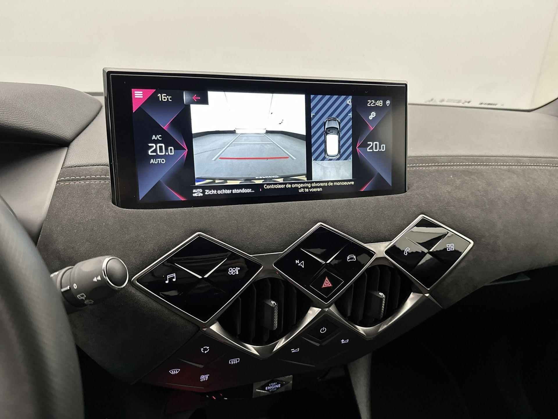 DS 3 Crossback SUV Performance Line 100 pk | Navigatie | Achteruitrijcamera | Parkeersensoren Voor en Achter | Alcantara Bekleding | LED Dagrijverlichting | Volledig Digitaal Instrumentenpaneel | Climate Control | Cruise Control | 17" Lichtmetalen Velgen | Apple Carplay/Android Auto | - 14/33