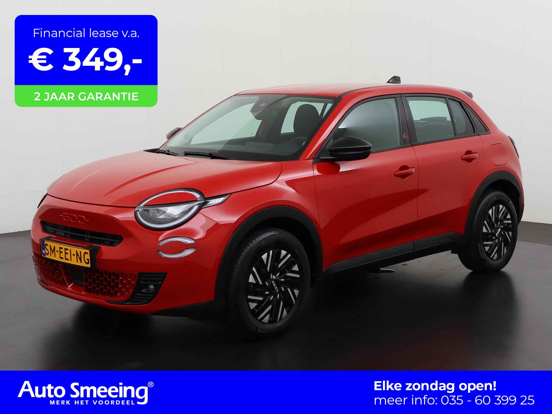 Fiat 600e RED 54 kWh | Apple Carplay | Parkeersensor | LED | Zondag Open!