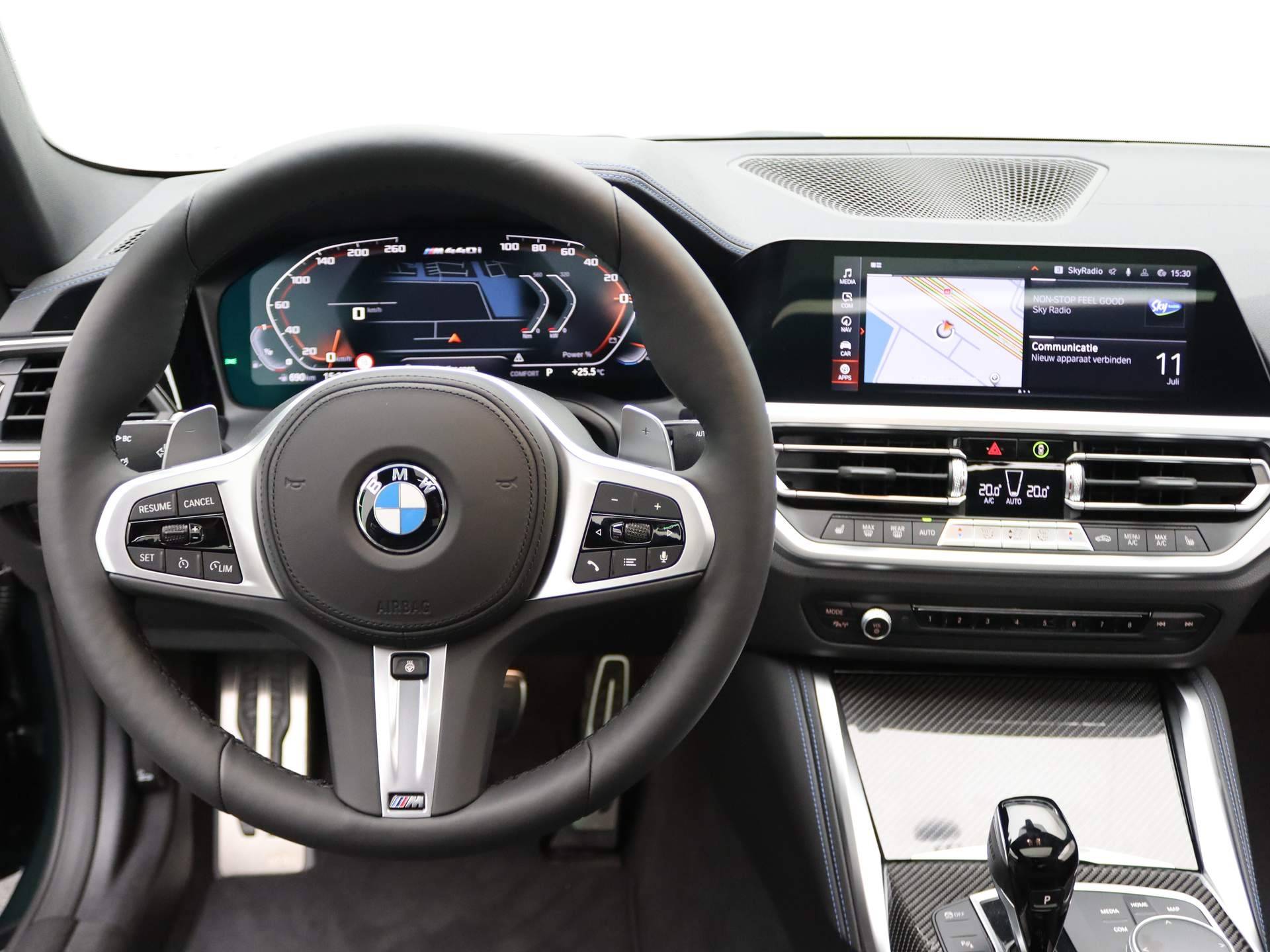 BMW 4 Serie Coupé M440i xDrive High Executive M Sportpakket / Schuifdak / Head-Up Display / Laserlight / Adaptief M Onderstel / 19'' - 7/36