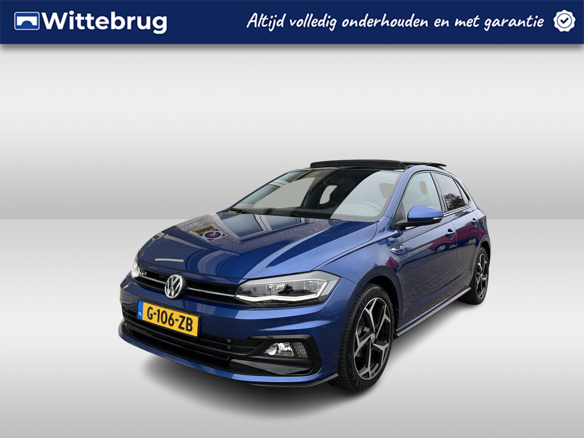 Volkswagen Polo 1.0 TSI R-Line / AUTOMAAT/ PANO/ DIGITAL DASH/ NAVI/ CRUISE/ DAB/ PARK. SENSOREN/ 17"LMV