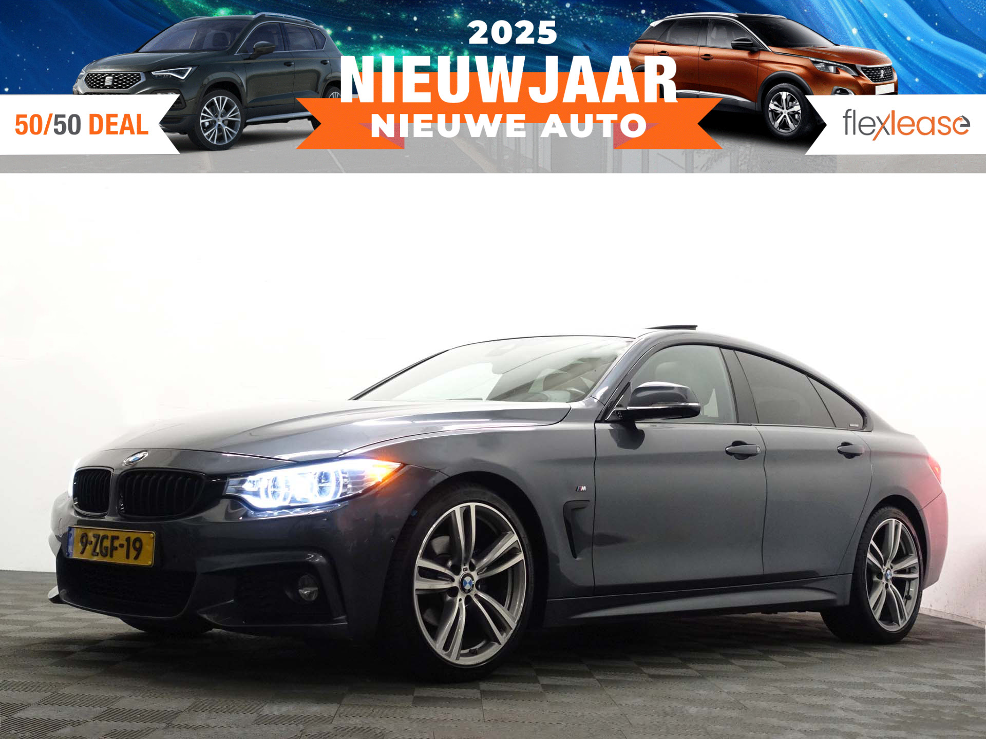 BMW 4 Serie Gran Coupé 420i M Performance Aut- Harman Kardon, Head Up, Schuifdak, Memory, 360 Camera, Sfeerverlichting