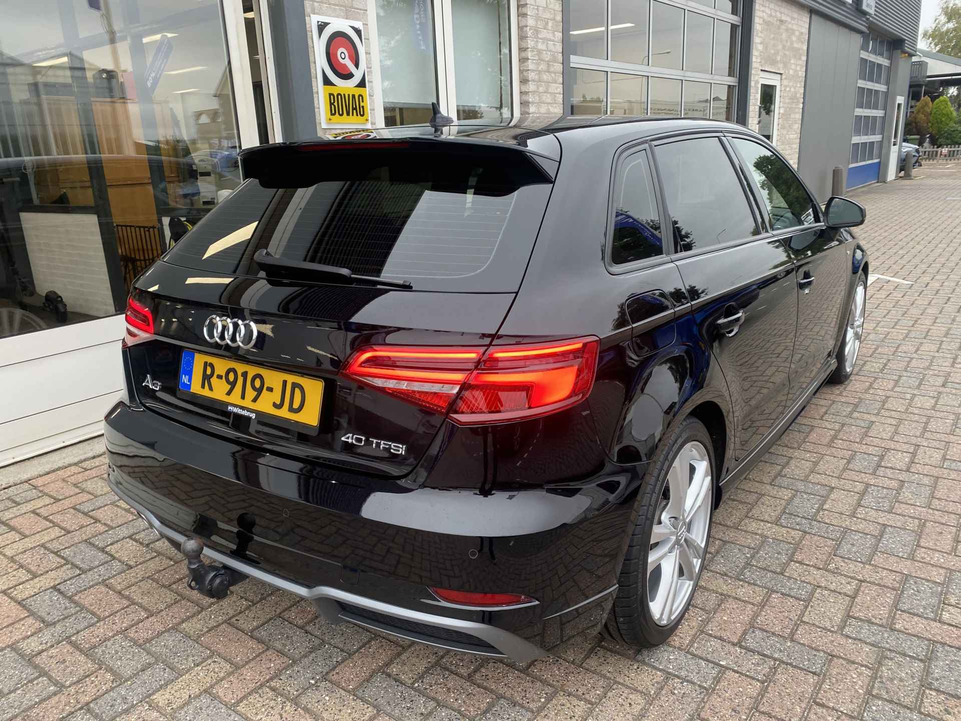 Audi A3 Sportback 40 TFSI S-Line / AUTOMAAT/ TREKHAAK/ 190 PK/ PARK. SENSOREN/ CRUISE/ STOEL EN STUUR VERWARM./ APP CONNECT/ CLIMA/ - 36/41