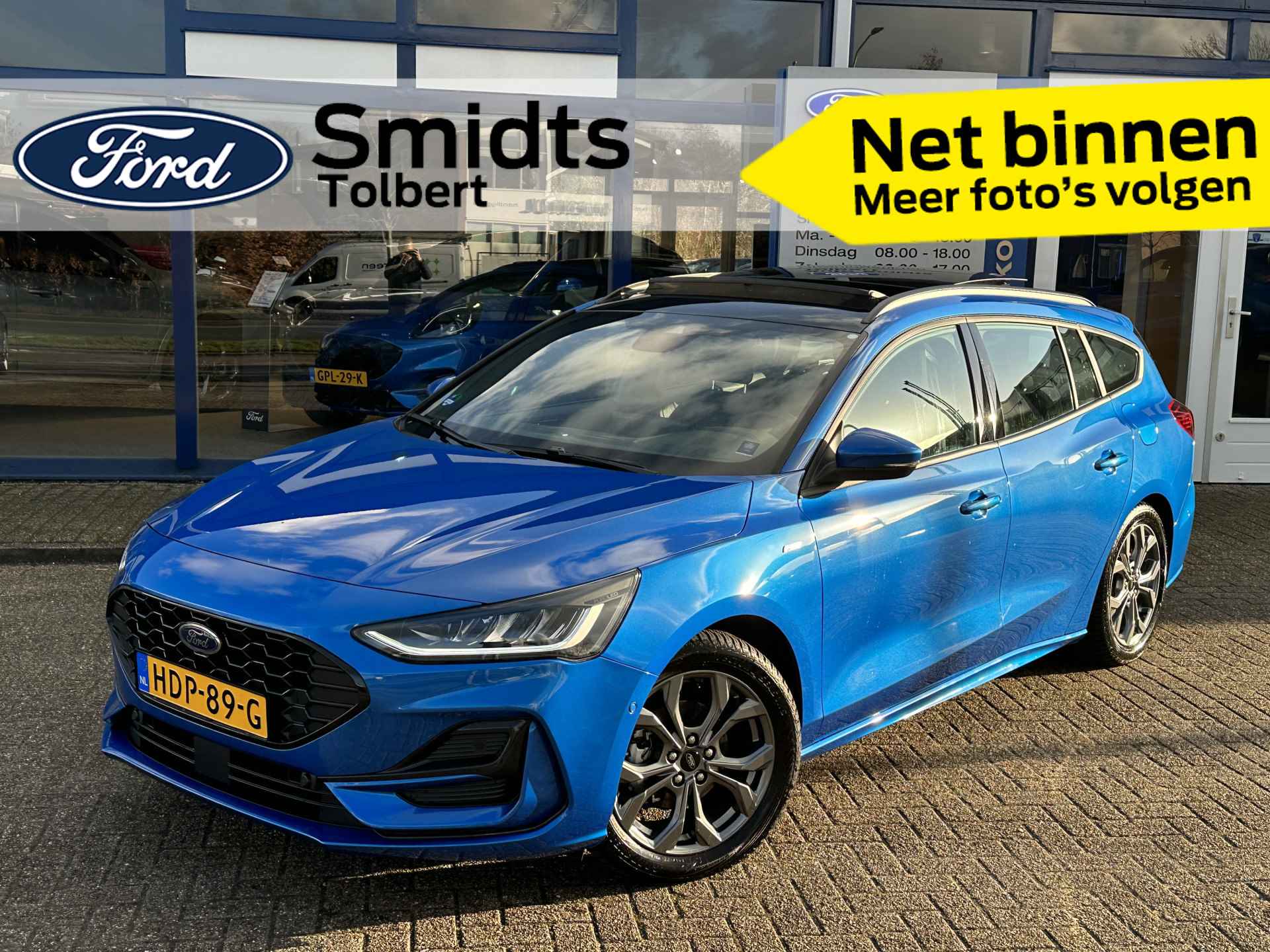 Ford FOCUS Wagon EcoBoost Hybrid 125 pk ST Line | Trekhaak | Pano | Winter Pack | B&O | Adapt. Cruise | AGR | 4 seiz. banden | garantie tm 2028