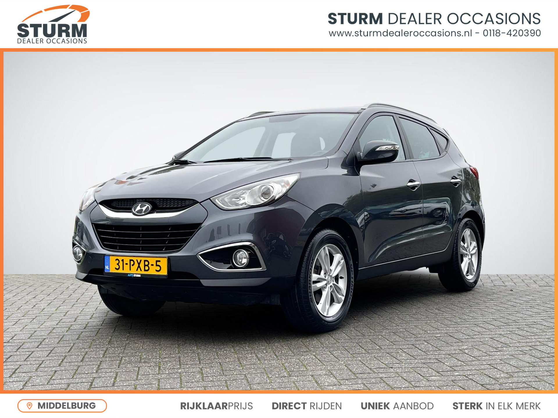 Hyundai ix35 2.0i Style | Trekhaak | Cruise Control | Radio-CD/Mp3 Speler | Bluetooth Tel. | LM Velgen | Elek. Ramen + Spiegels | Rijklaarprijs!