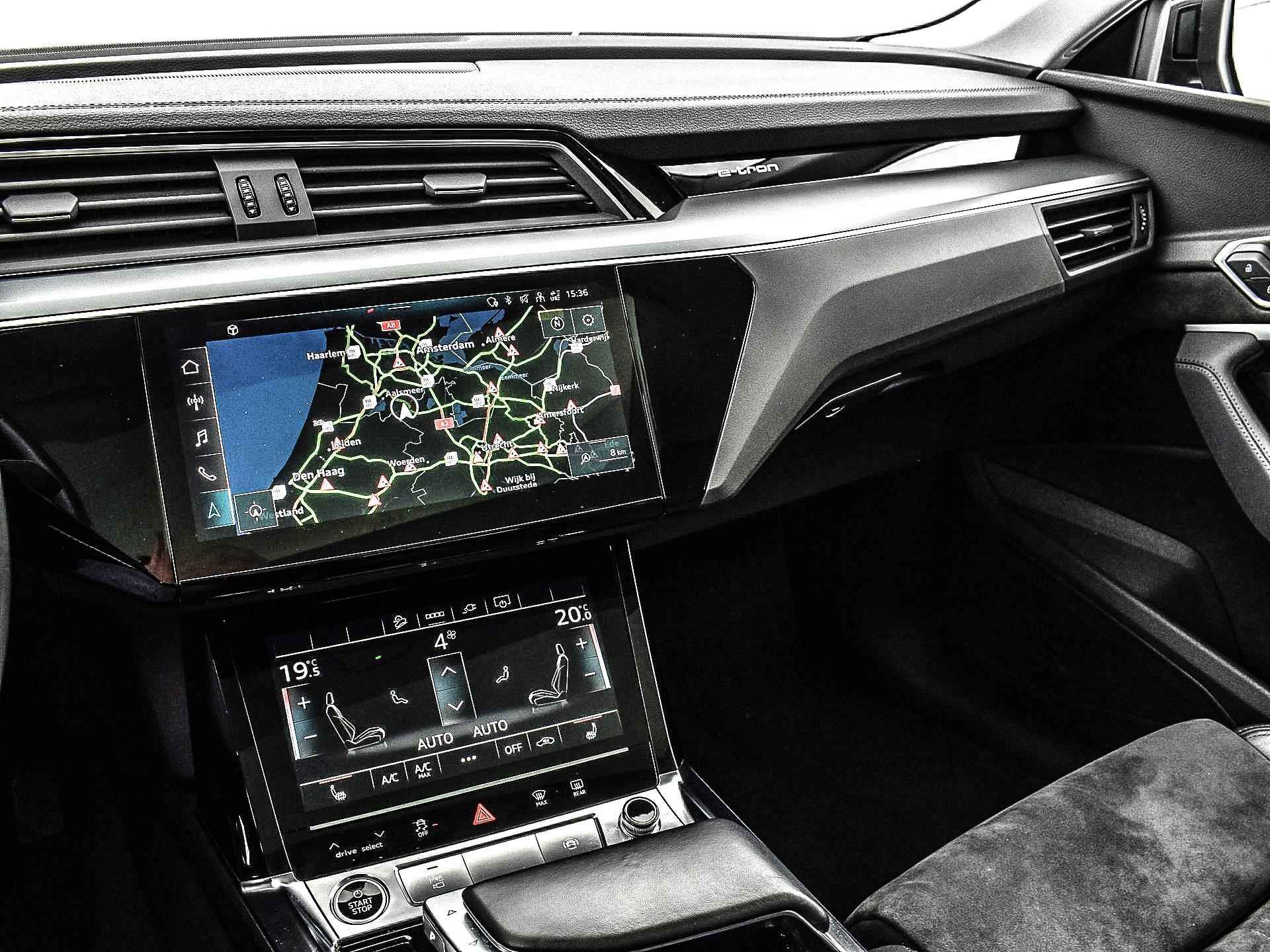 Audi e-tron Sportback 55 quattro Business edition Plus 95 kWh | Sportstoelen | Leder-Alcantara | Panoramadak | Side-Assist | 360 Camera's | - 25/31