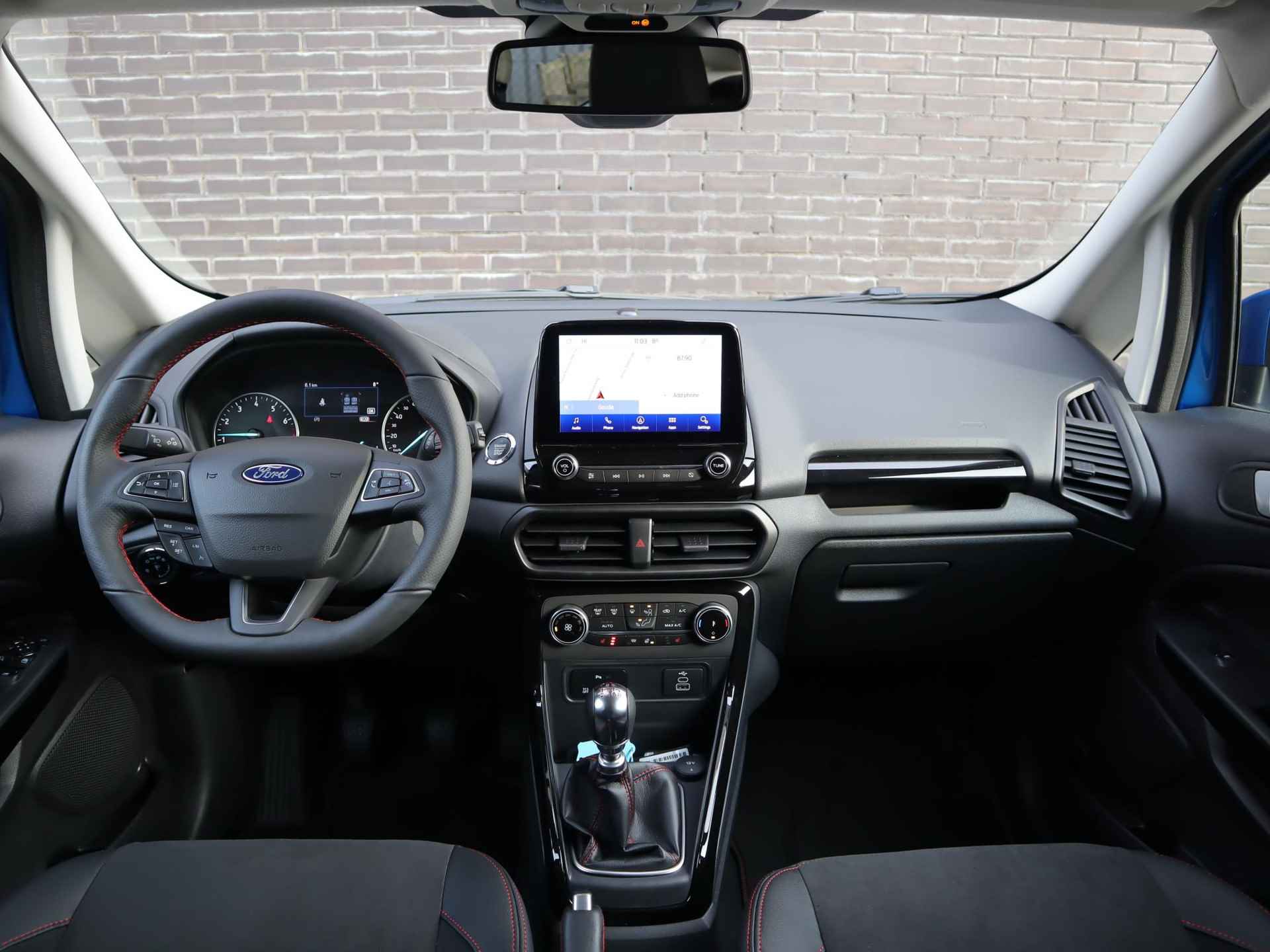 Ford EcoSport 1.0 EcoBoost ST-Line 125pk | DEMO | Stoel- stuur en voorruitverwarming | BLISS | Navigatie | 17inch lichtmetalen velgen | Parkeer sensoren voor en achter | Achteruitrij camera | B&O Audio - 25/57
