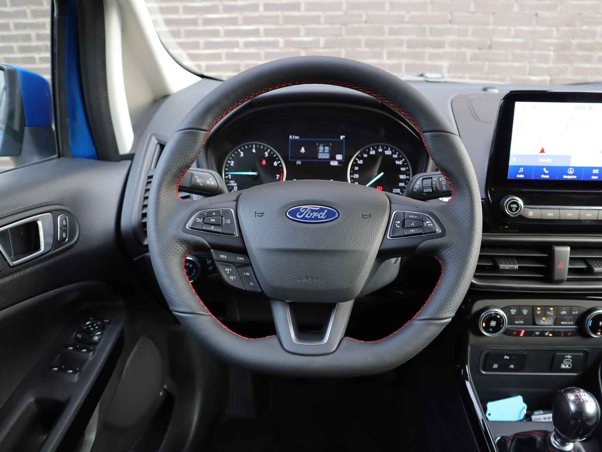 Ford EcoSport 1.0 EcoBoost ST-Line 125pk | DEMO | Stoel- stuur en voorruitverwarming | BLISS | Navigatie | 17inch lichtmetalen velgen | Parkeer sensoren voor en achter | Achteruitrij camera | B&O Audio - 27/57