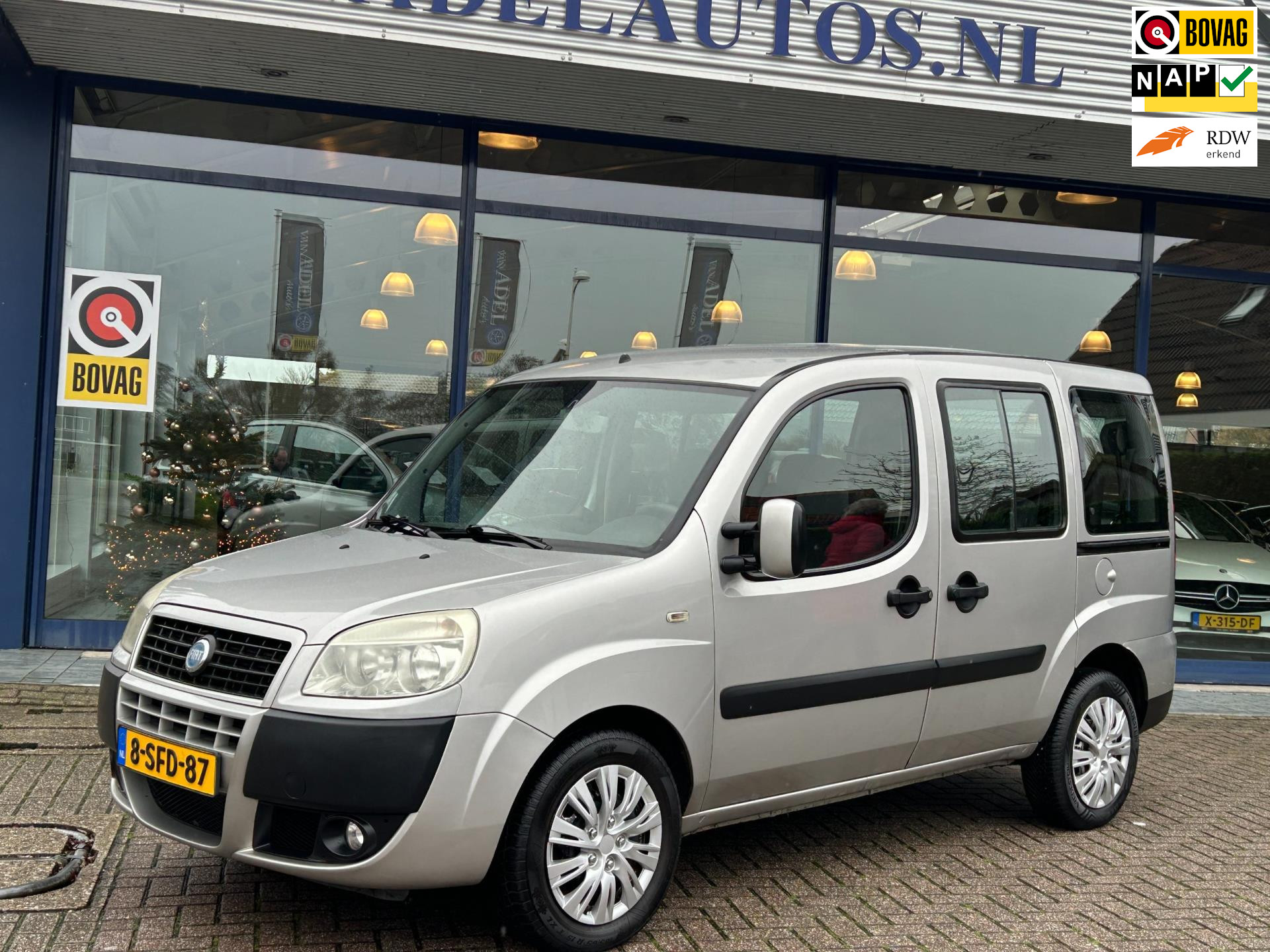 Fiat Doblò 1.4 Family Plus 7 Pers! Airco Schuifdeuren Elek.Pakket Trekhaak Nieuwe APK Nette Staat!