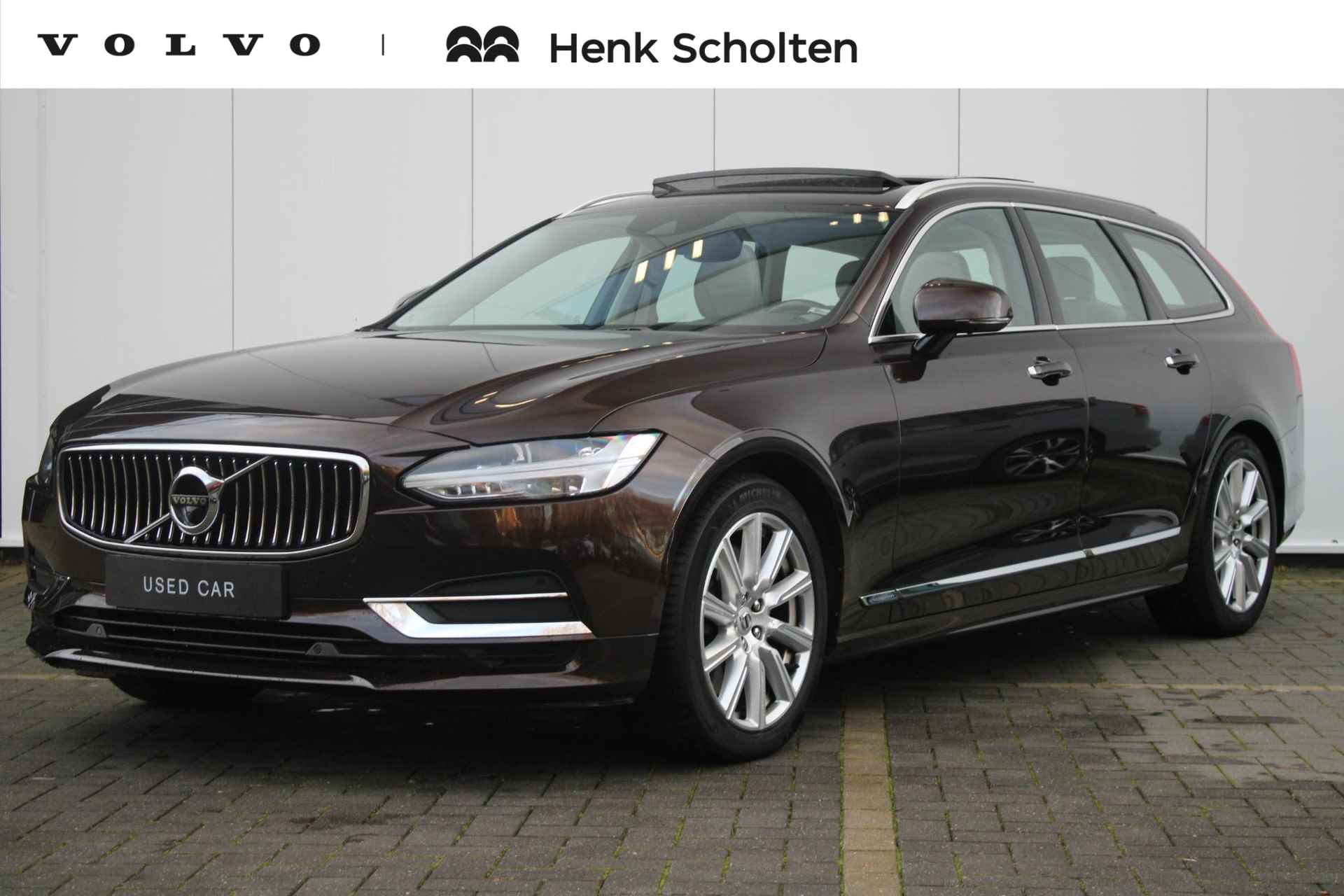 Volvo V90 T4 AUT8 190PK Inscription, Harman Kardon Audio, Verwarmbare Voor- en Achterstoelen, Massagefunctie In Voorstoelen, Dodehoekdetectie Met Correctie, Parkeersensoren, 360 Graden Camera, Verwarmbaar Stuurwiel, Standkachel, Head-Up Display, Panorama Dak, Electronic Climate Control