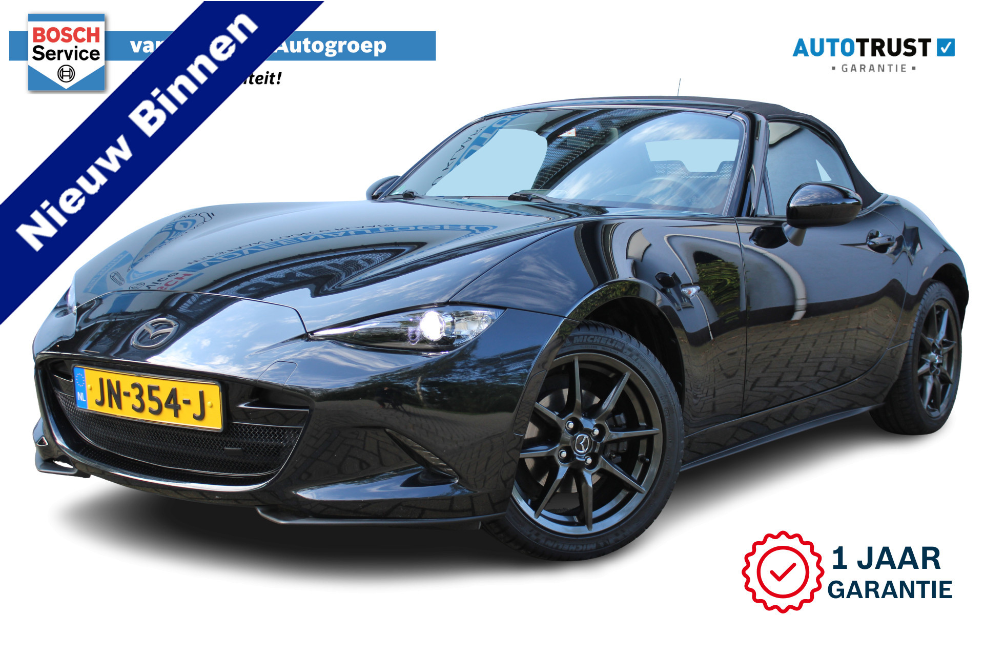 Mazda MX-5 1.5 SkyActiv-G 131 GT-M | Incl. 1 jaar Garantie | 2e Eigenaar | Stoelverwarming | Keyless entry/start | BOSE Audiosysteem | Cruise controle | Navigatie | Airco | Lane assist | Apple CarPlay/Android auto | Lederen bekleding | 16 Inch LMV | Origineel NL auto | NAP |