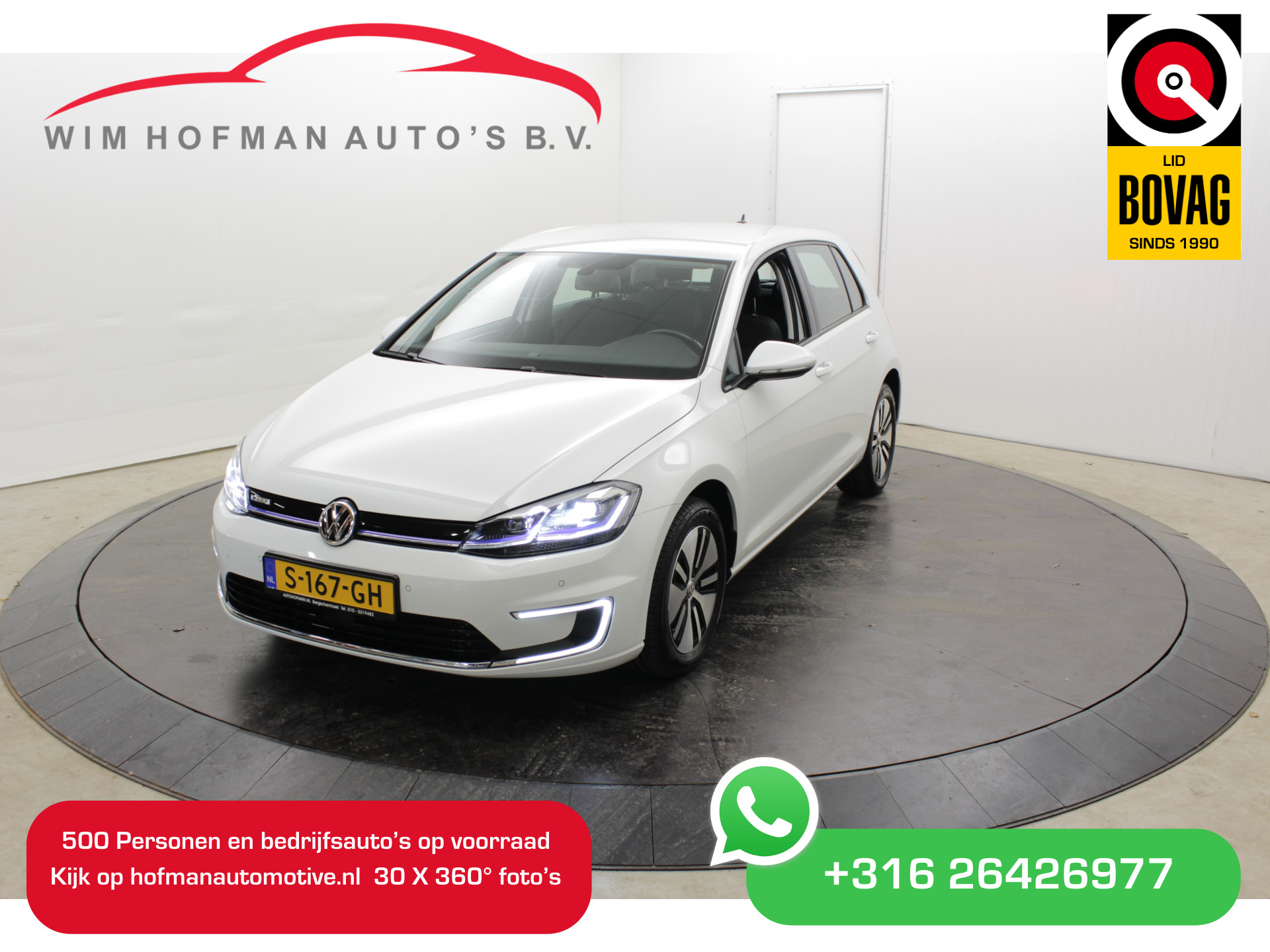 Volkswagen e-Golf Warmtepomp 136PK CCS Snellader Groot Navi Carplay PDC V+A