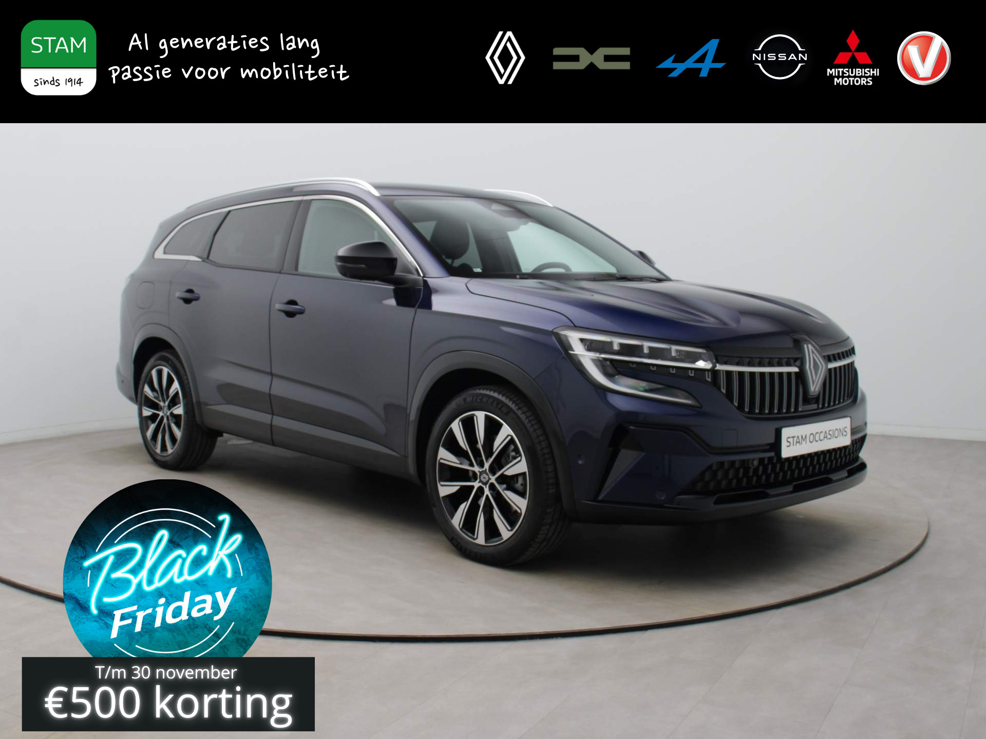 Renault Espace E-Tech Hybrid 200pk techno 5-Pers. 360° camera | Climate | Navi | Parksens. v+a | Cruisecontrol