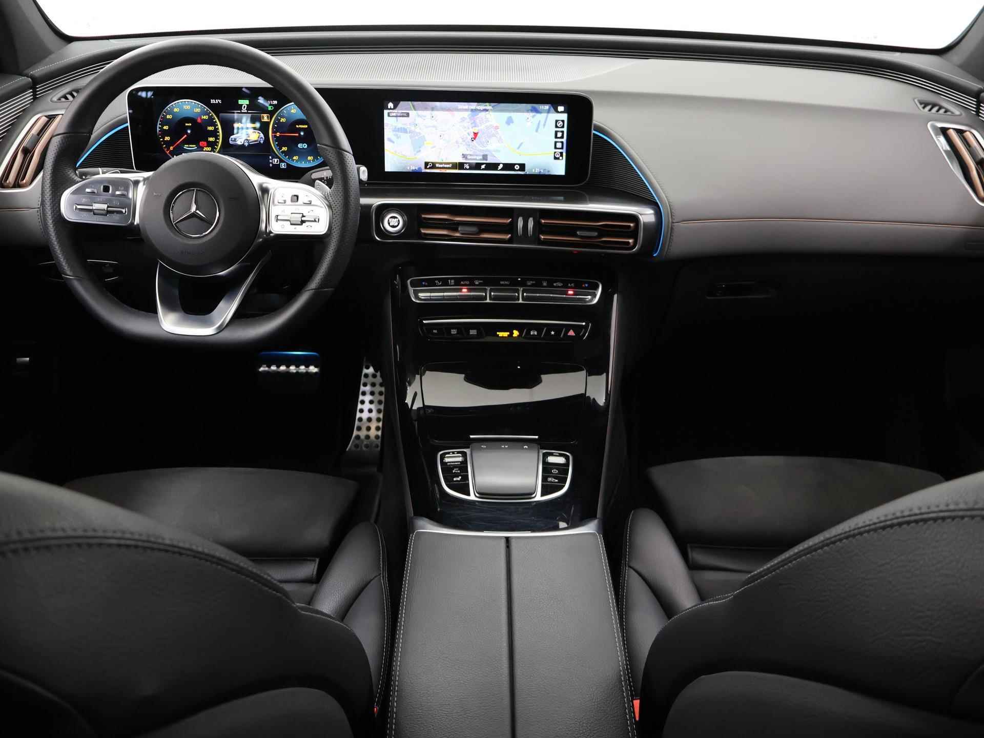 Mercedes-Benz EQC 400 4MATIC 80 kWh AMG in-/exterieur | Trekhaak 1800kg geremd | Schuifdak | Burmester | BTW auto | Dodehoekassistent | Sfeerverlichting | Augmented Reality | Multibeam LED | DAB+ radio - 9/49