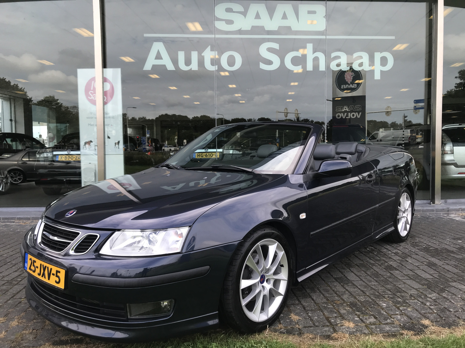 Saab 9-3 Cabrio 1.8t Vector | Rijklaar incl garantie | Aero look Achterspoiler Blauwe kap Stoelverwarming