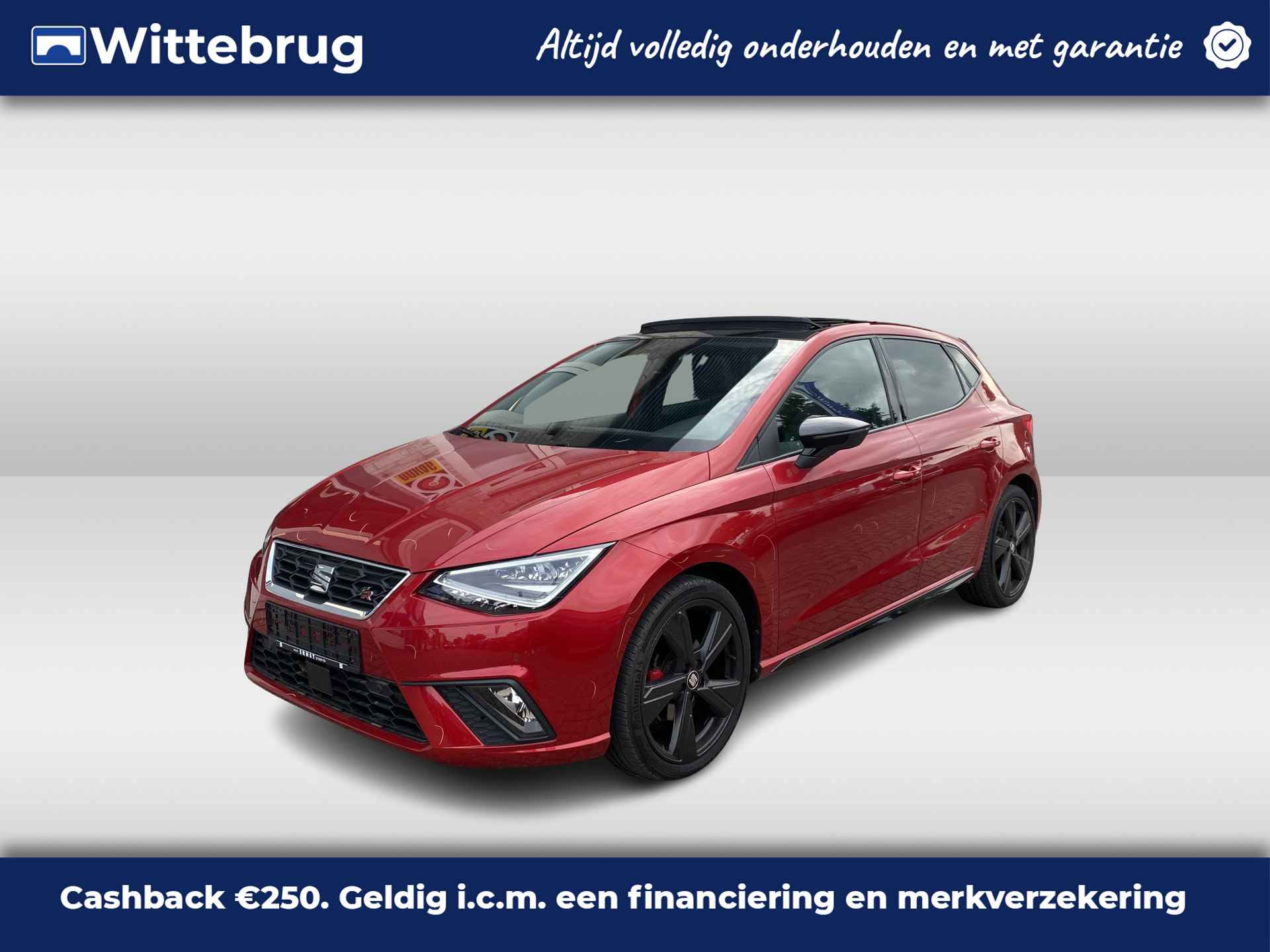 SEAT Ibiza 1.0 TSI FR Black Edition / AUTOMAAT/ PANO/ BEATS AUDIO/ CAMERA/ PARK. SENSOREN/ KEYLESS/ STOEL VERWARM./ VIRTUAL COCKPIT/ ADAPT. CRUISE/ APP CONNECT/ NAVI/ CLIMA/ DAB/ 18" LMV/ - 1/31