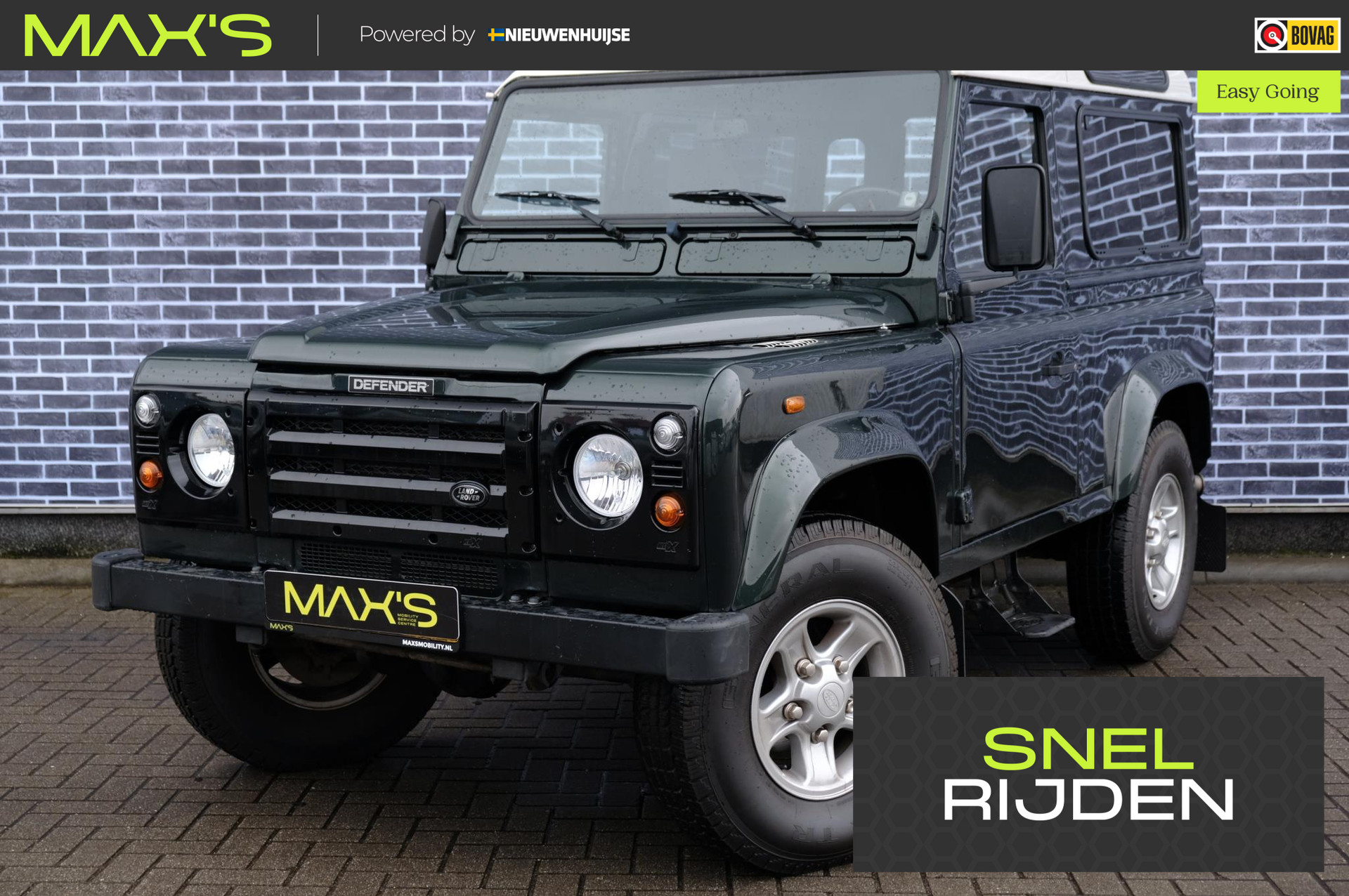 Land Rover Defender 2.5 Td5 90" Hard Top | Trekhaak | Kanteldak | Airco | Radio