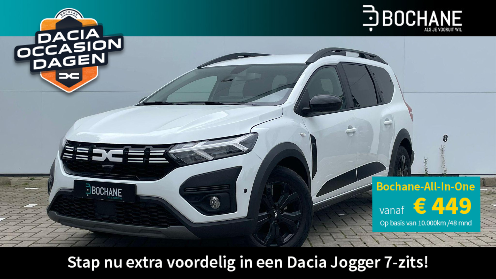 Dacia Jogger 1.0 TCe 110 Extreme 7p. 7-Persoons / Climate Control / Navigatie / Parkeersensoren V+A+Camera / Multi Dakrail / Lichtmetalen Velgen