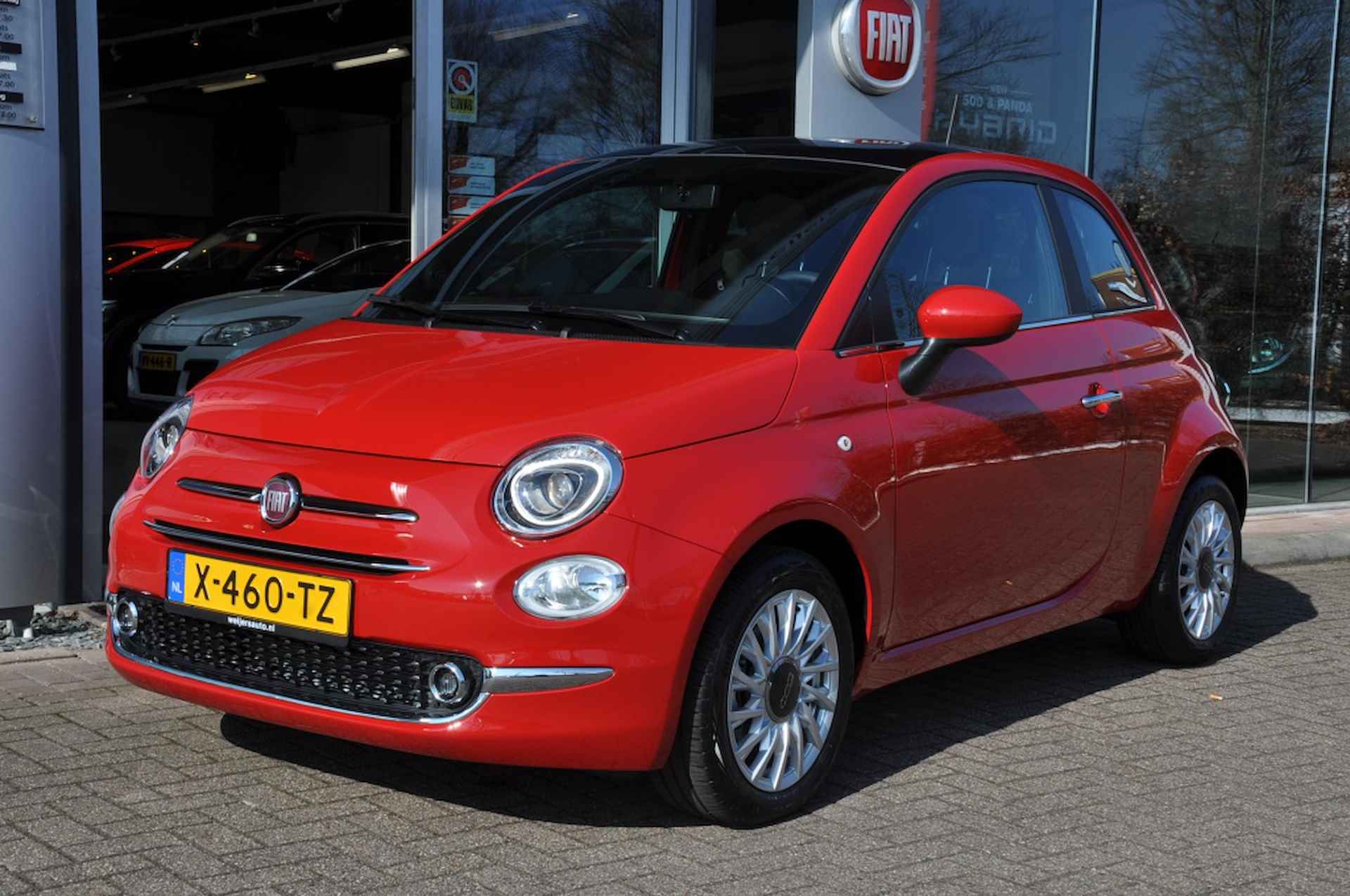 Fiat 500 Pano dak PDC Apple/Android Nieu 1.0 Hybrid Dolcevita