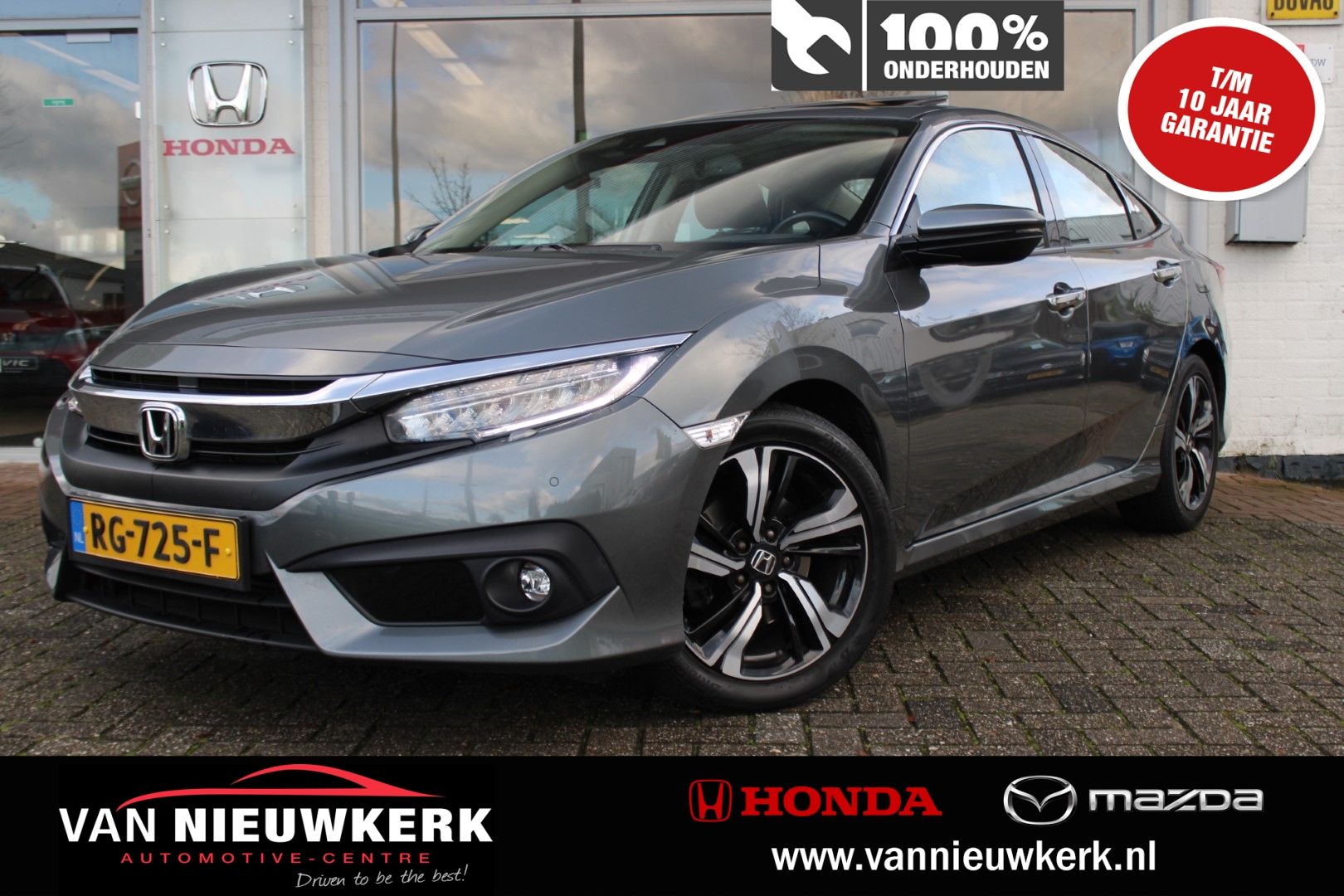 Honda Civic 1.5 i-VTEC 182pk Executive AUT LEDER SCHUIFDAK CAMERA NAP 1E EIG STOELVERW. PDC CRUISE