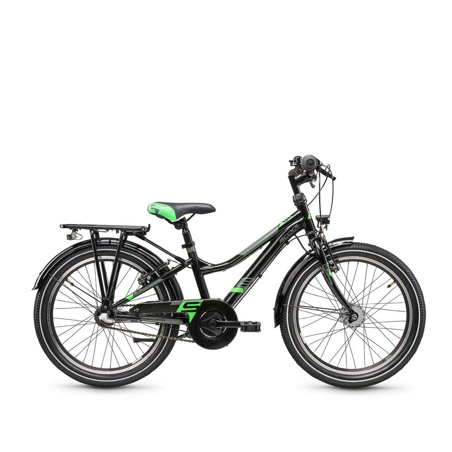 Scool Urban steel ltd 20 3-Speed Jongens Black/Neon Green 20 inch 2024 - 1/1