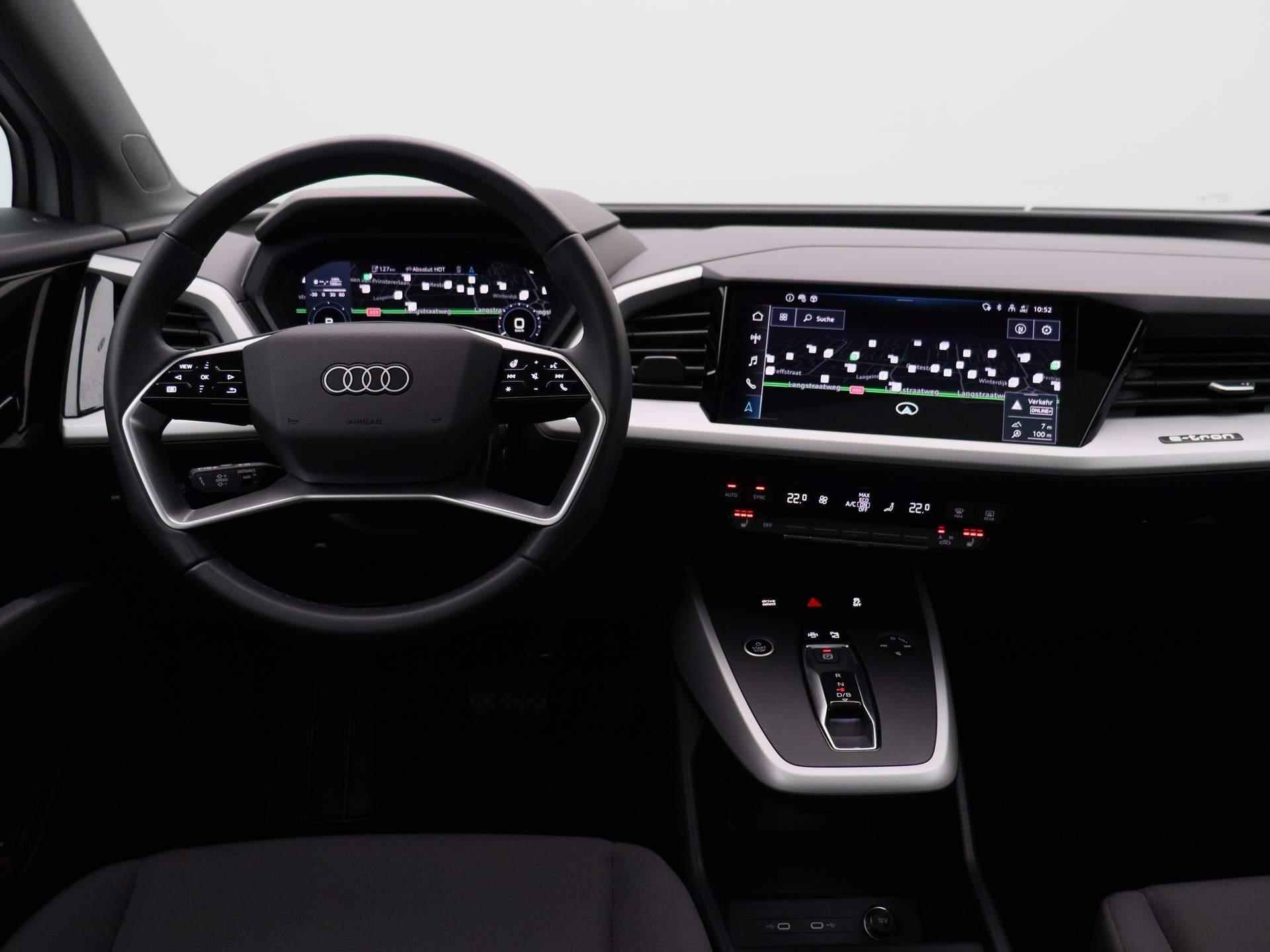 Audi Q4 e-tron 40 edition 82kWh 204 PK | Automaat | Navigatie | Camera | Panoramadak | Adaptive Cruise Control | Climate Control | Stoelverwarming | Parkeersensoren | Virtual Cockpit | LED | Lichtmetalen velgen | - 7/43