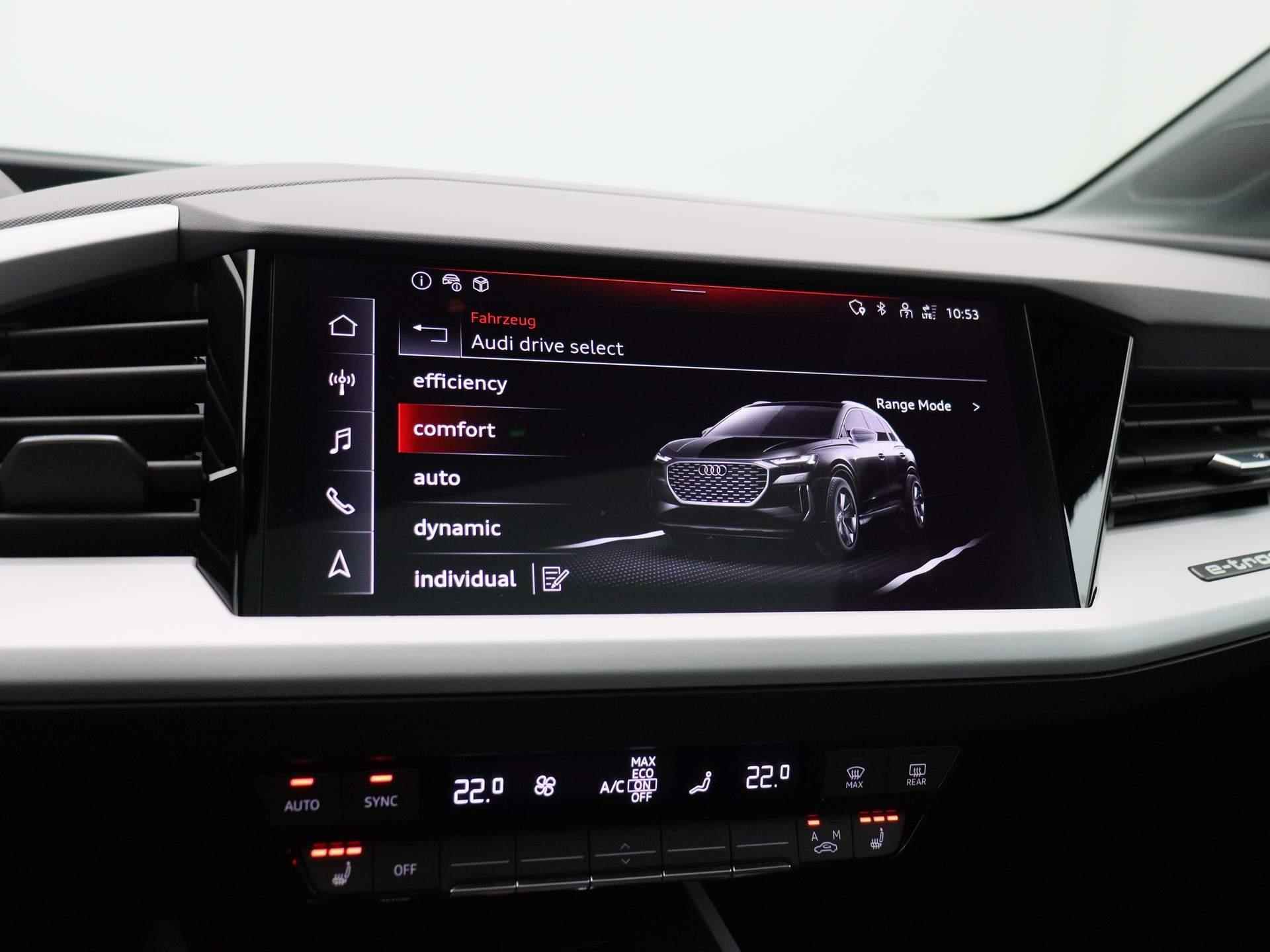 Audi Q4 e-tron 40 edition 82kWh 204 PK | Automaat | Navigatie | Camera | Panoramadak | Adaptive Cruise Control | Climate Control | Stoelverwarming | Parkeersensoren | Virtual Cockpit | LED | Lichtmetalen velgen | - 34/43