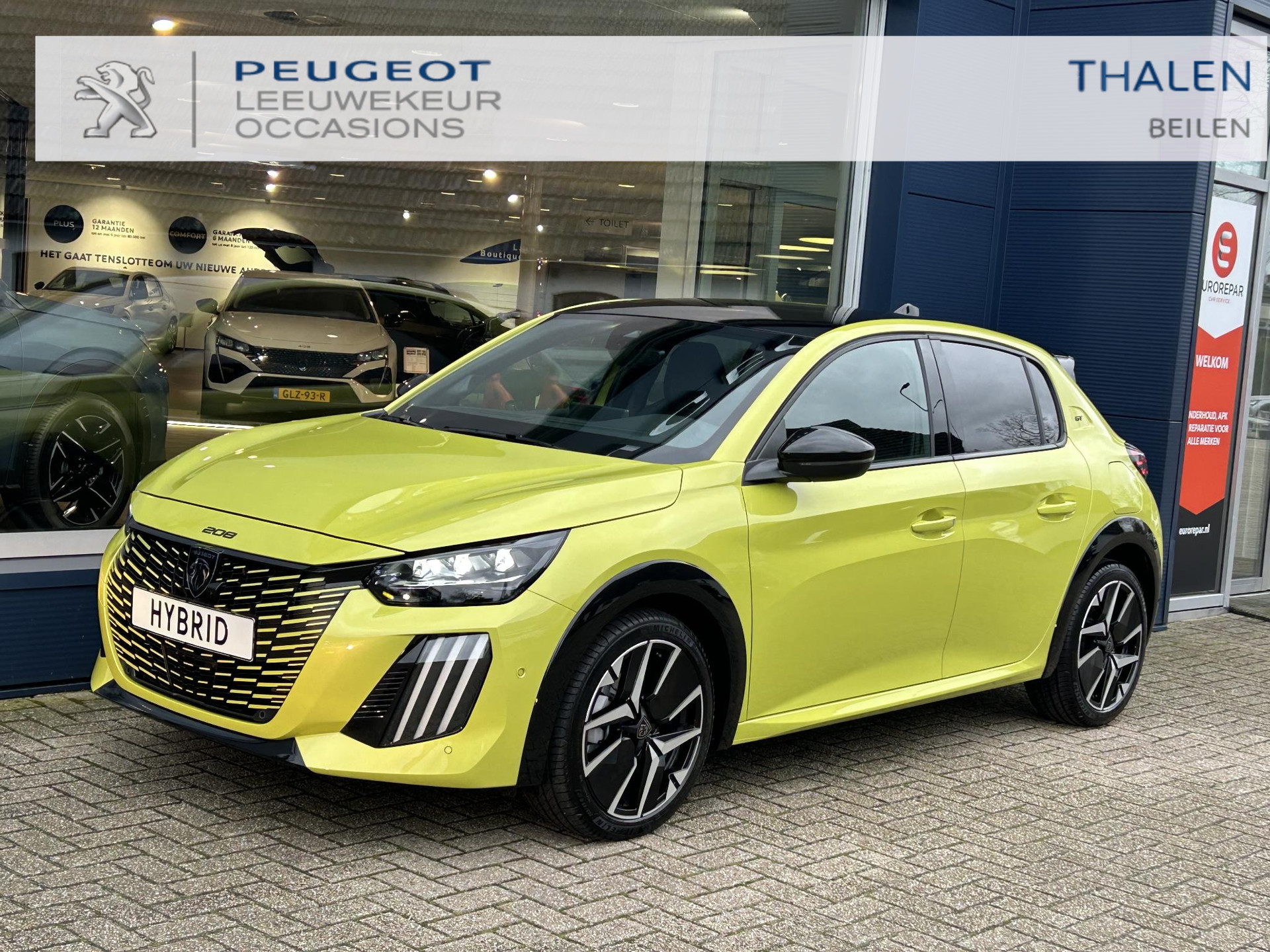 Peugeot 208 Hybrid 100 e-DCS6 GT | Nieuw Model 2024! | Hybride Elektrisch rijden met Automaat | Lichtmetaal | 360 Camera | Dode Hoek Detectie | Navigatie | Zwart Dak | Keyless Entry | LED Verlichting |