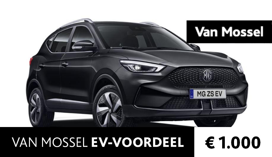 MG ZS EV Long Range Luxury 70 kWh Pebble Black ACTIE voorraad registratiekorting / ( Subsidie particulier € 2.000,= ) diverse kleuren op voorraad !!!!