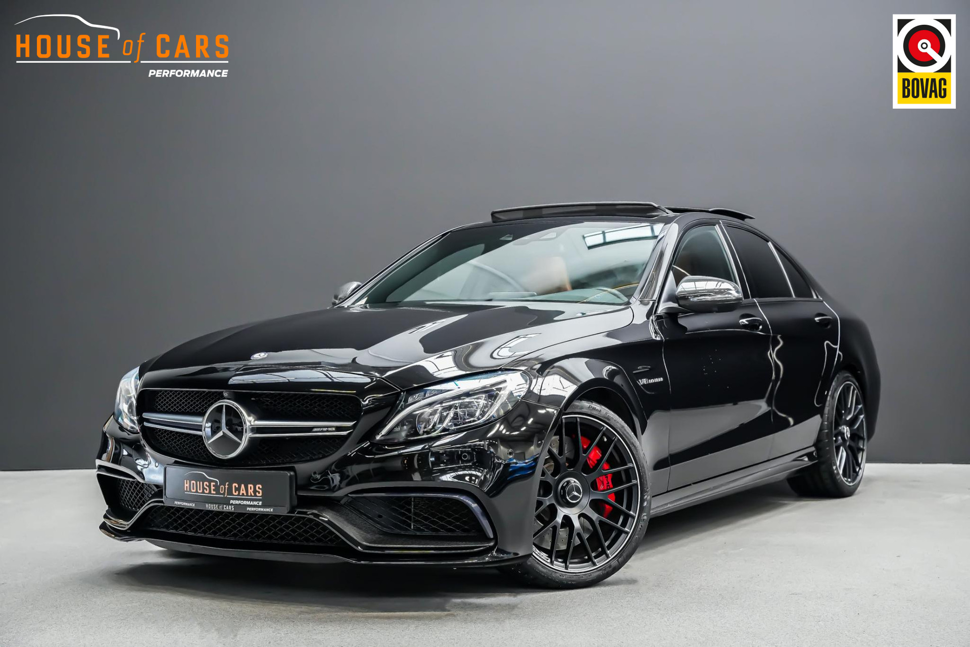 Mercedes-Benz C-klasse C63S 510 pk AMG Bucket seats|Burmester| elekt. stoelen+memory|elekt. haak|carbon|IWC|360|Pano|