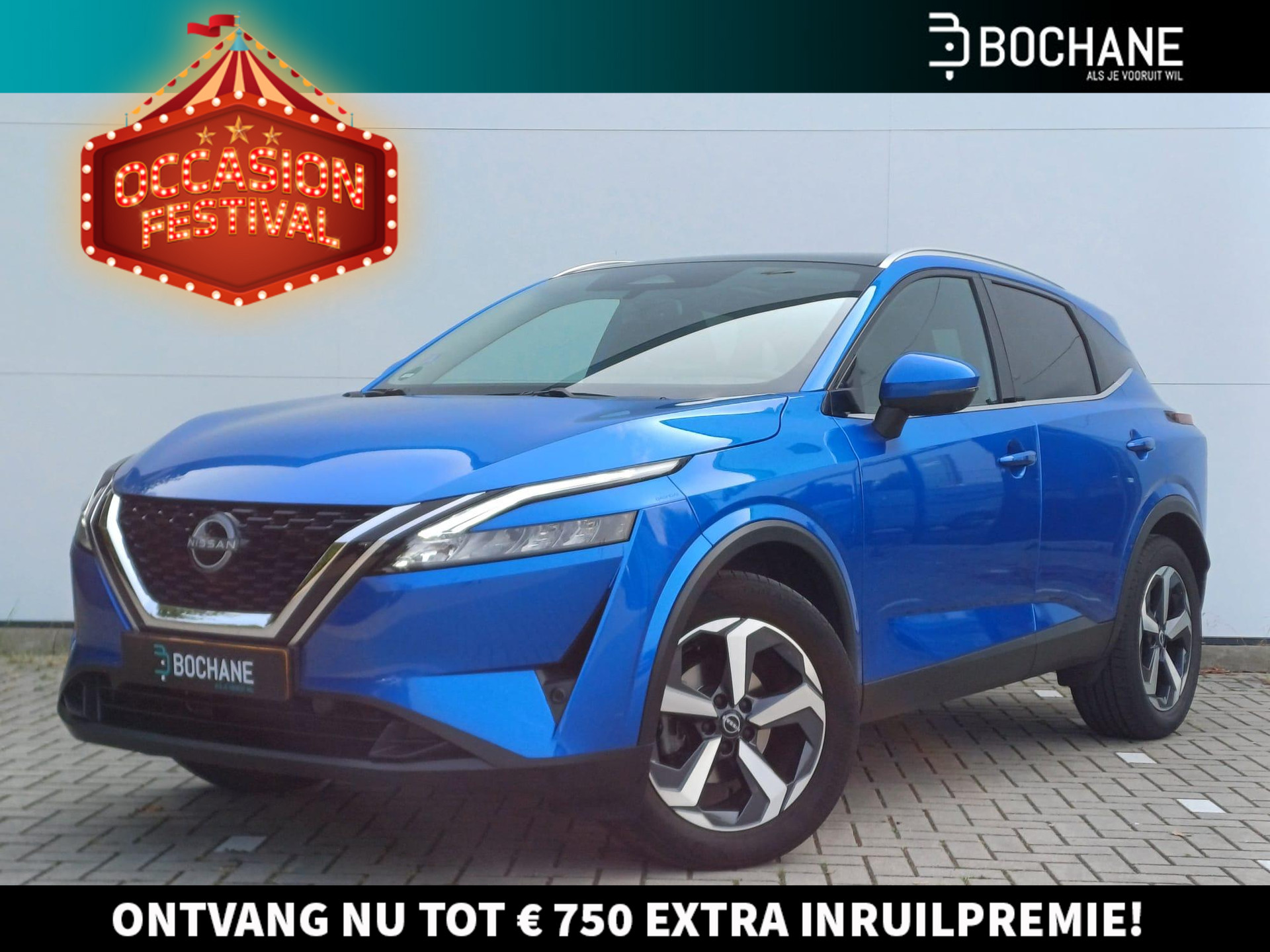 Nissan Qashqai 1.3 MHEV 158 Xtronic N-Connecta Automaat / Panoramadak / Climate Control / Parkeersensoren + Camera / Lichtmetalen Velgen / Schakelpaddels / LED